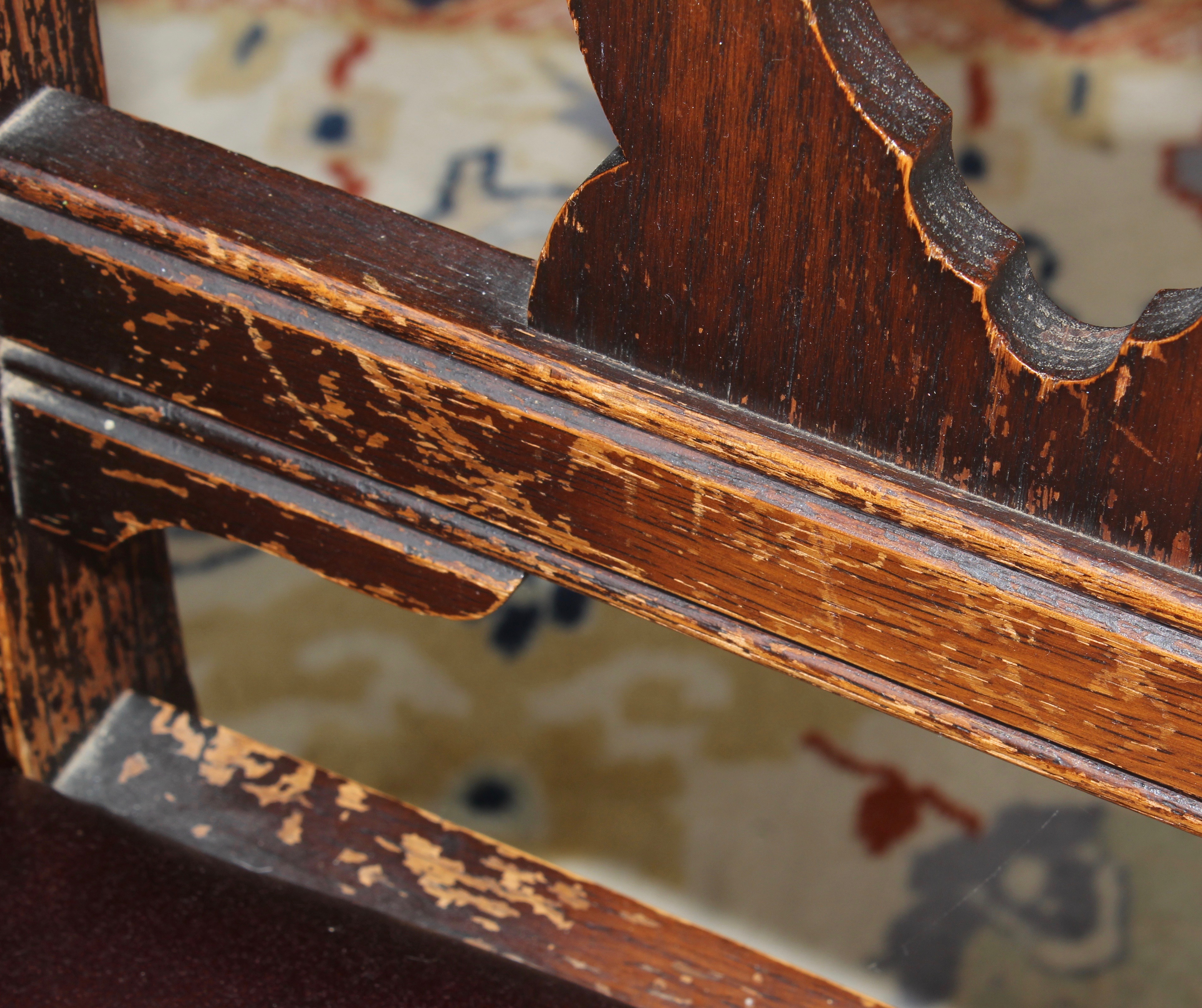 Vintage Mediterranean Style Mahogany Dining Table and Chairs