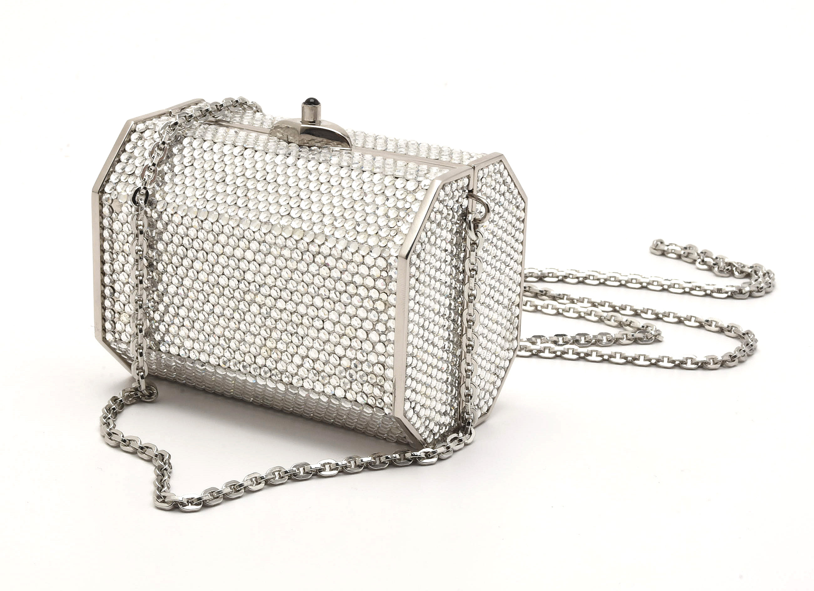 Judith Leiber New York Swarovski Crystal Minaudière with Accoutrements