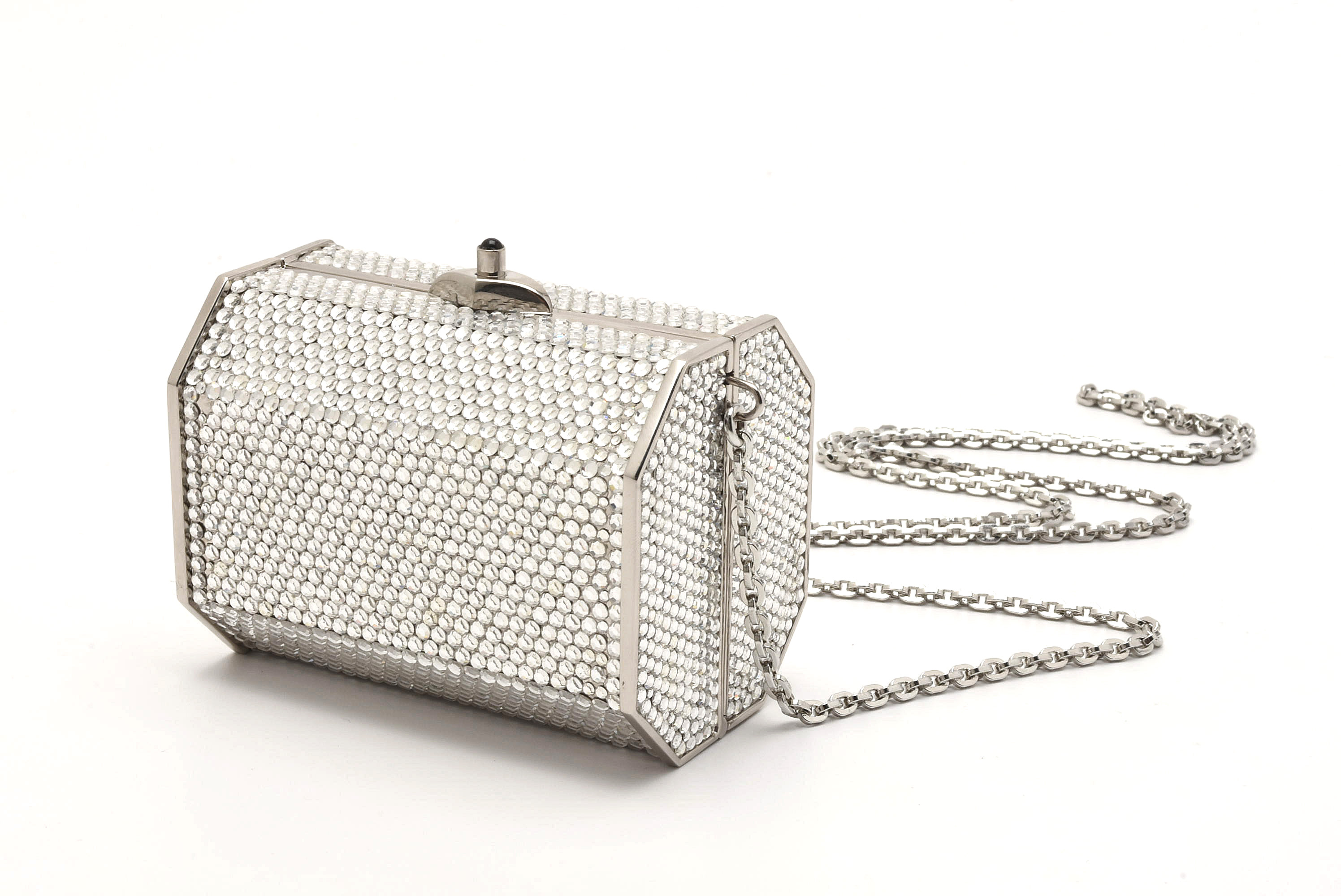 Judith Leiber New York Swarovski Crystal Minaudière with Accoutrements