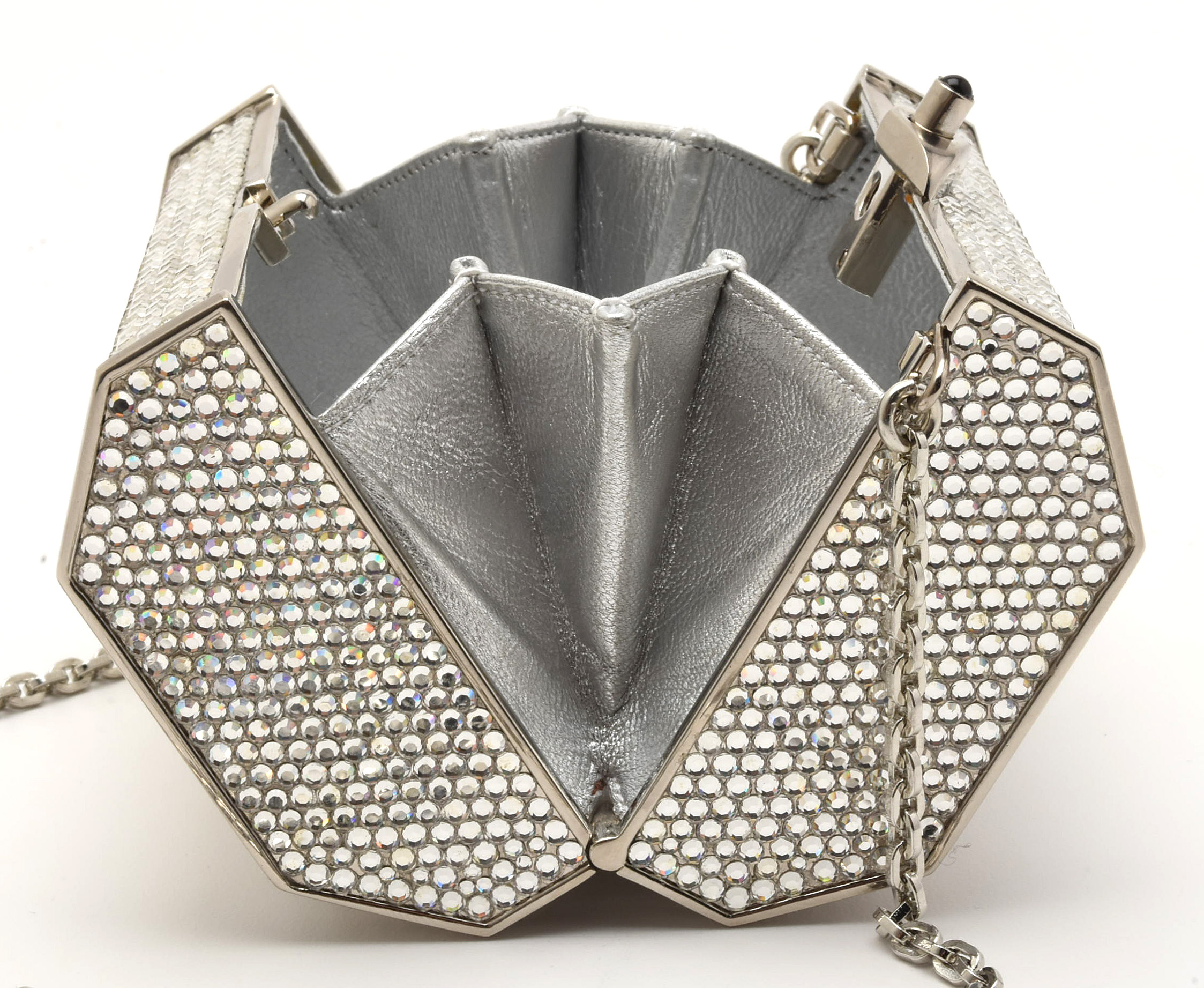 Judith Leiber New York Swarovski Crystal Minaudière with Accoutrements