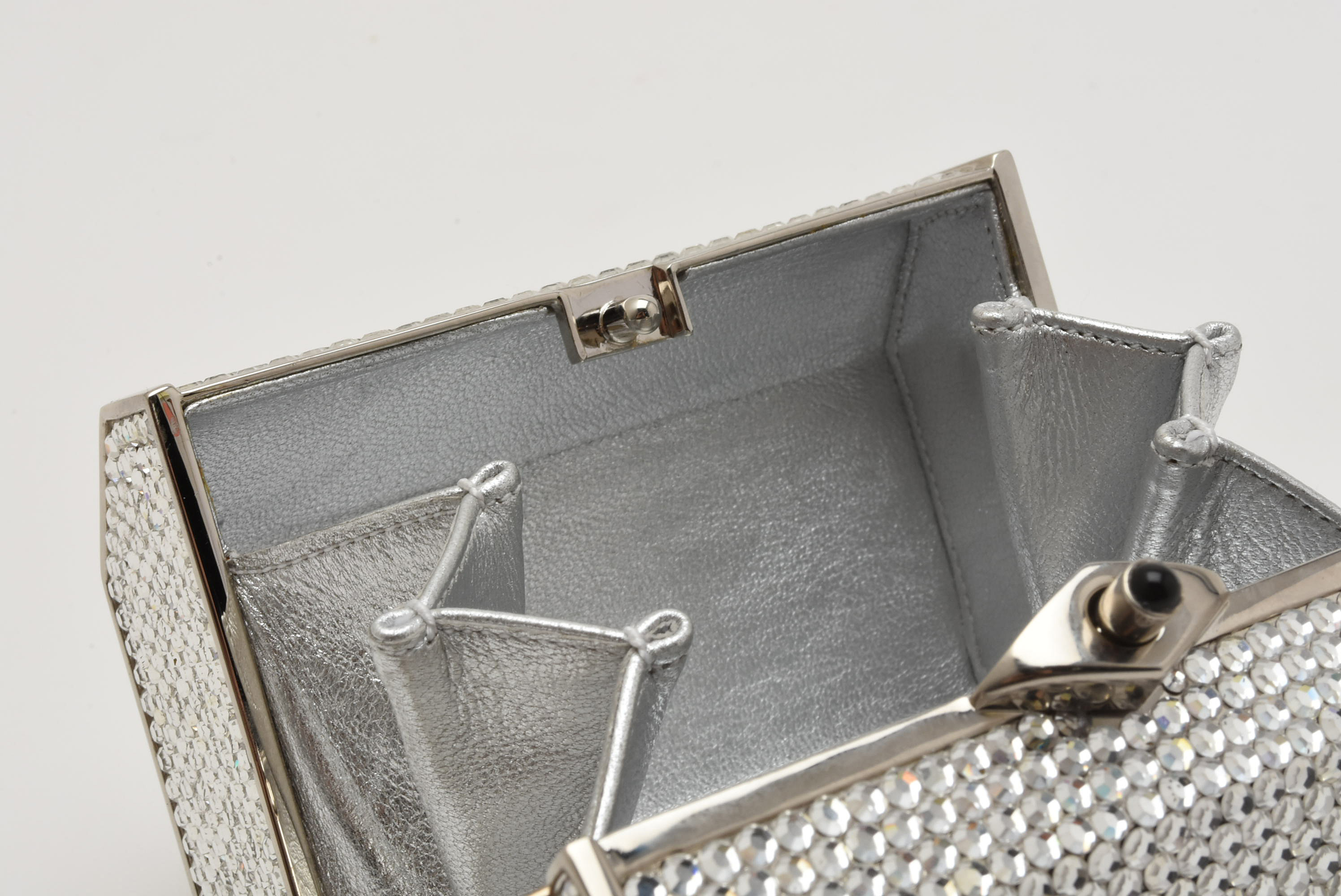 Judith Leiber New York Swarovski Crystal Minaudière with Accoutrements