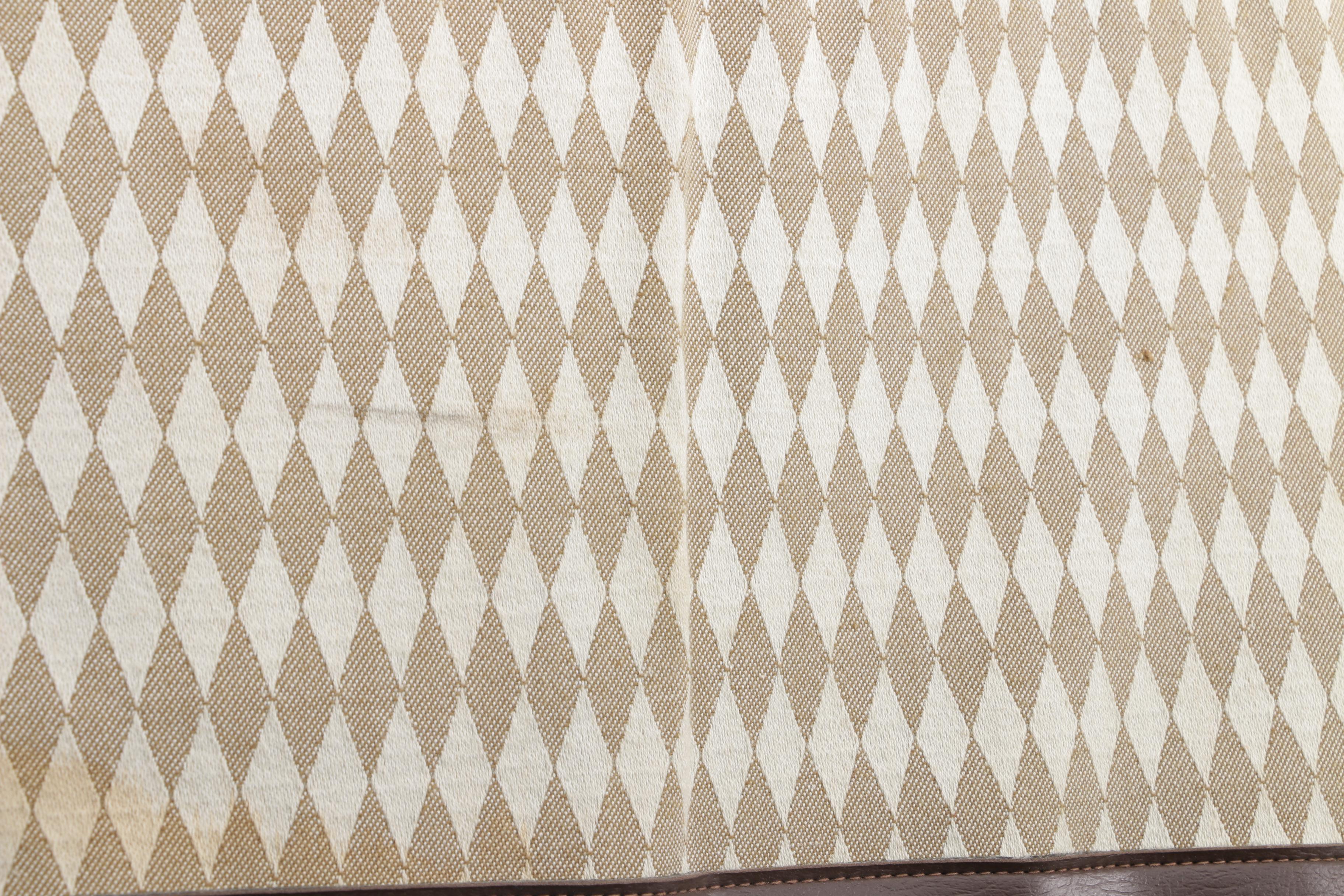 1960s Vintage Neiman Marcus Harlequin Print Tote and Luggage Set