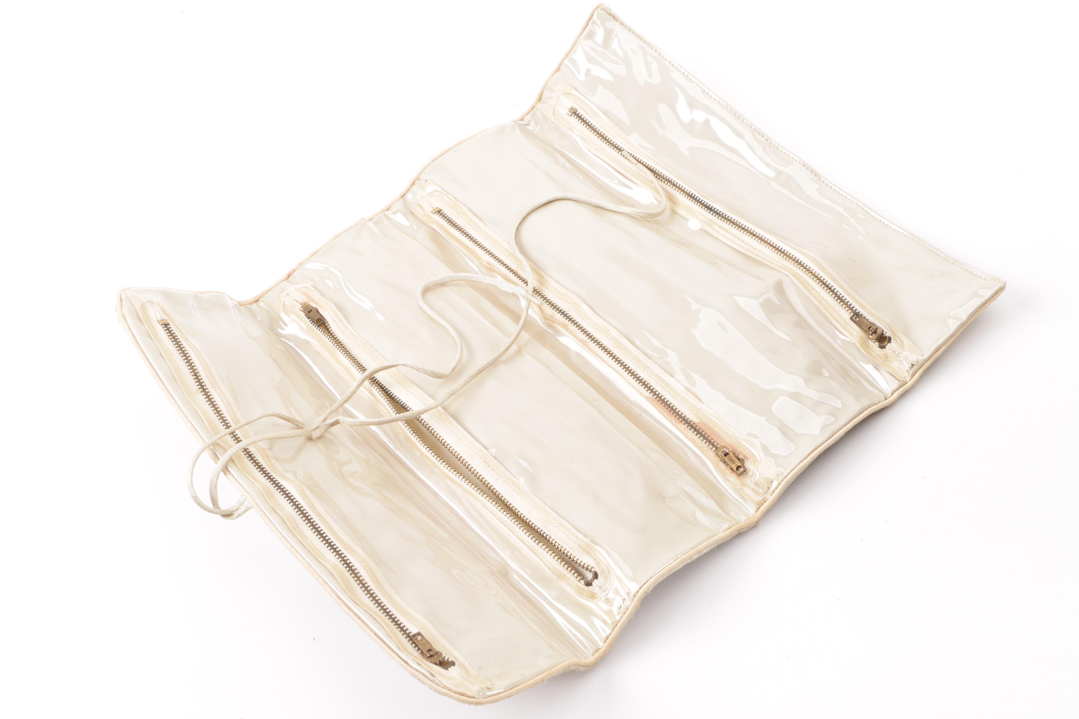 1960s Vintage Neiman Marcus Harlequin Print Tote and Luggage Set