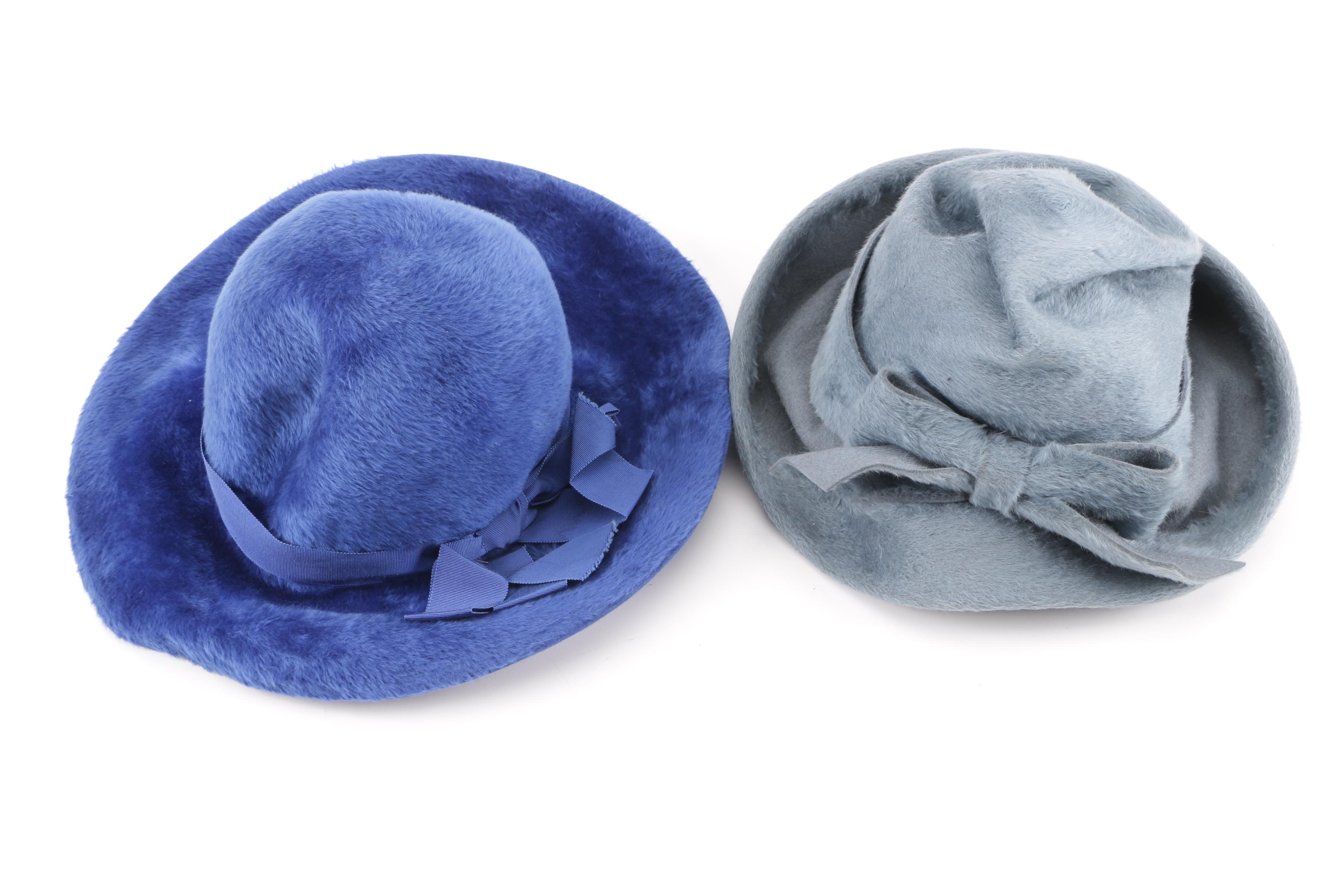 1970s Vintage Duchess, Empress, and Other Sheared Fur, Mohair and Wool Hats