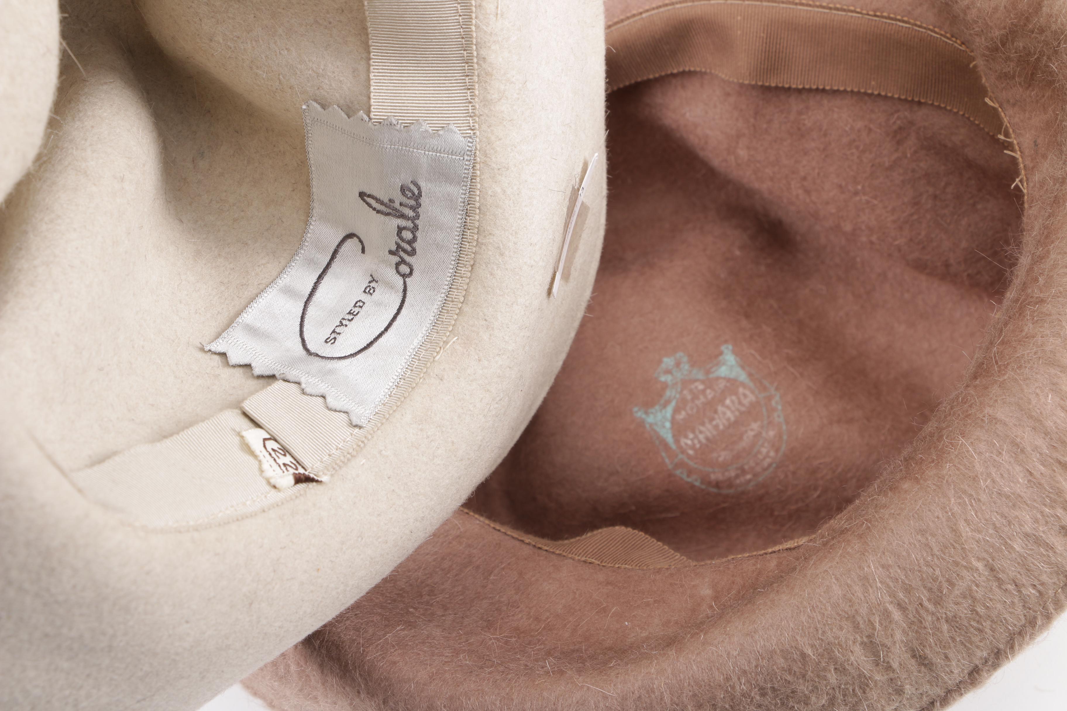 1970s Vintage Duchess, Empress, and Other Sheared Fur, Mohair and Wool Hats