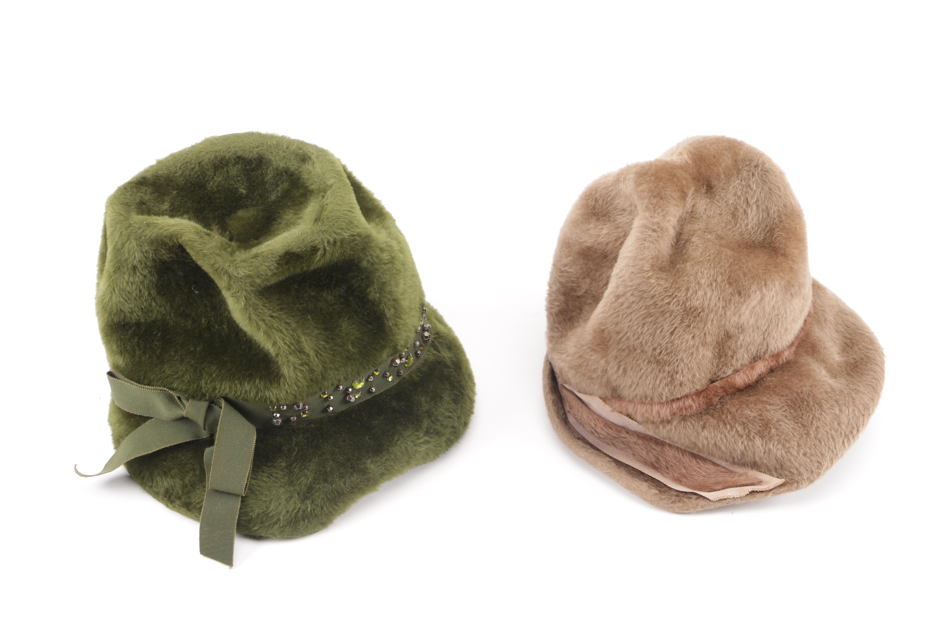 1970s Vintage Duchess, Empress, and Other Sheared Fur, Mohair and Wool Hats