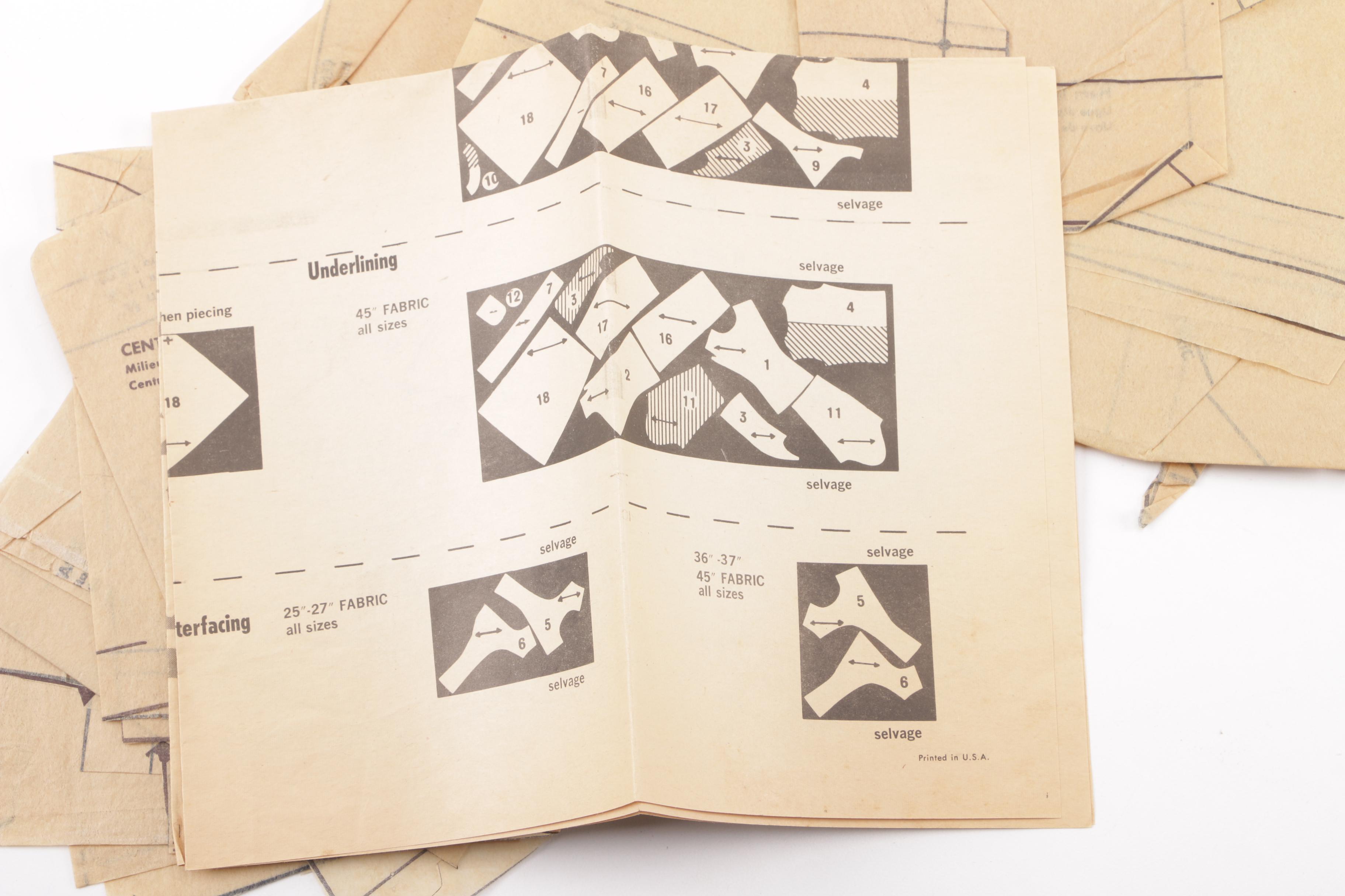 Vogue Paris Original Pierre Cardin Suit Sewing Pattern, c. 1960s