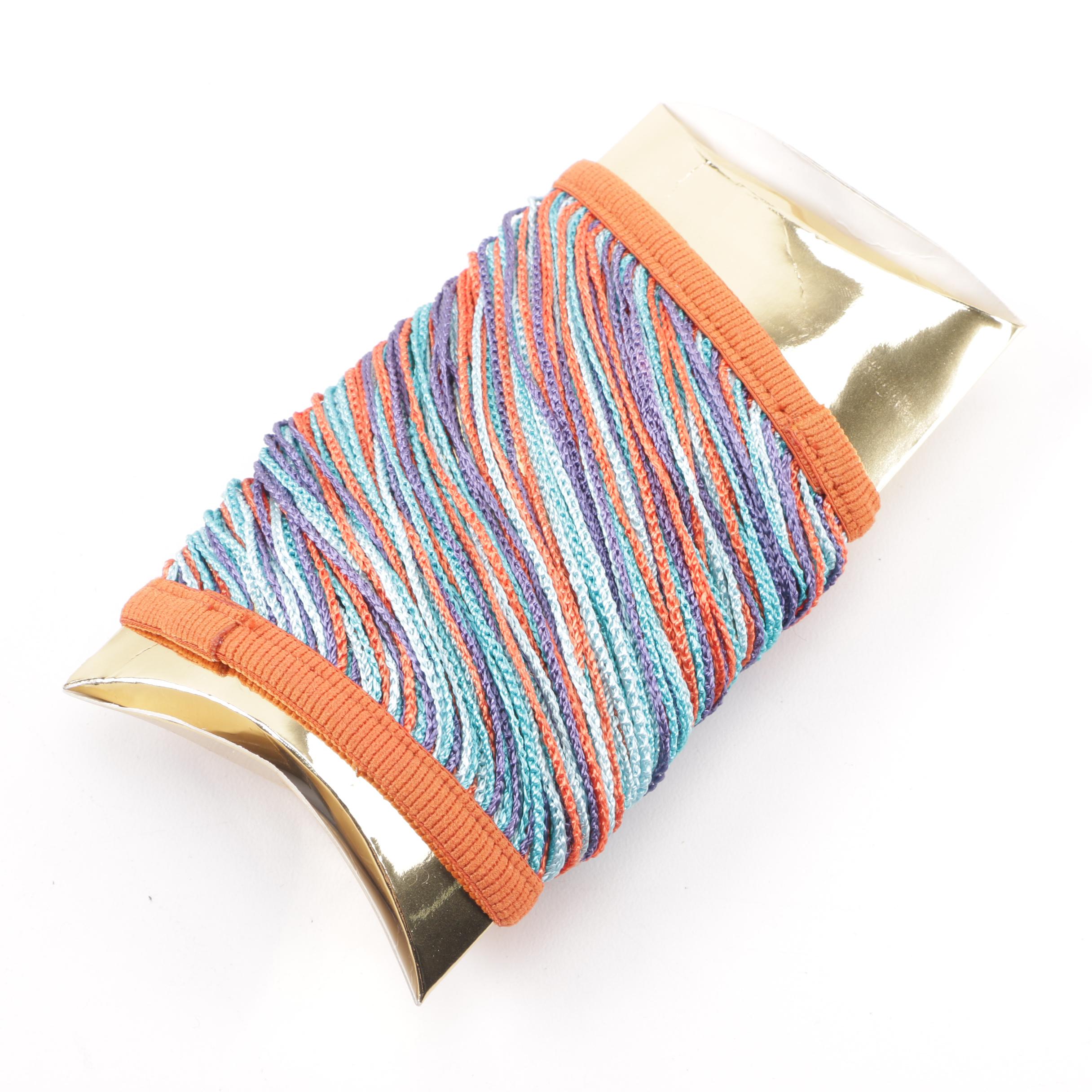 Missoni Aqua and Orange Multicolor Arm Band Bracelet in Box
