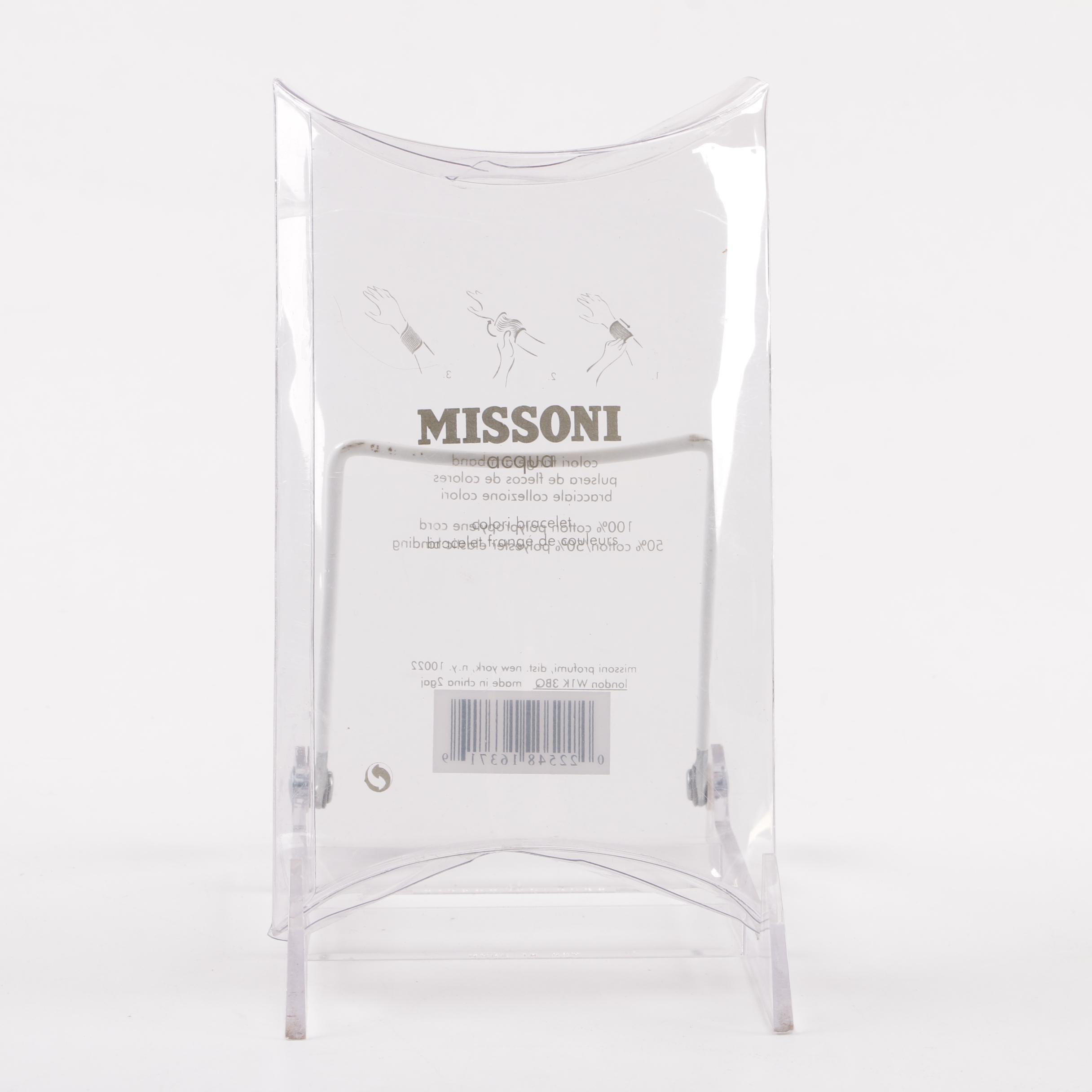 Missoni Aqua and Orange Multicolor Arm Band Bracelet in Box