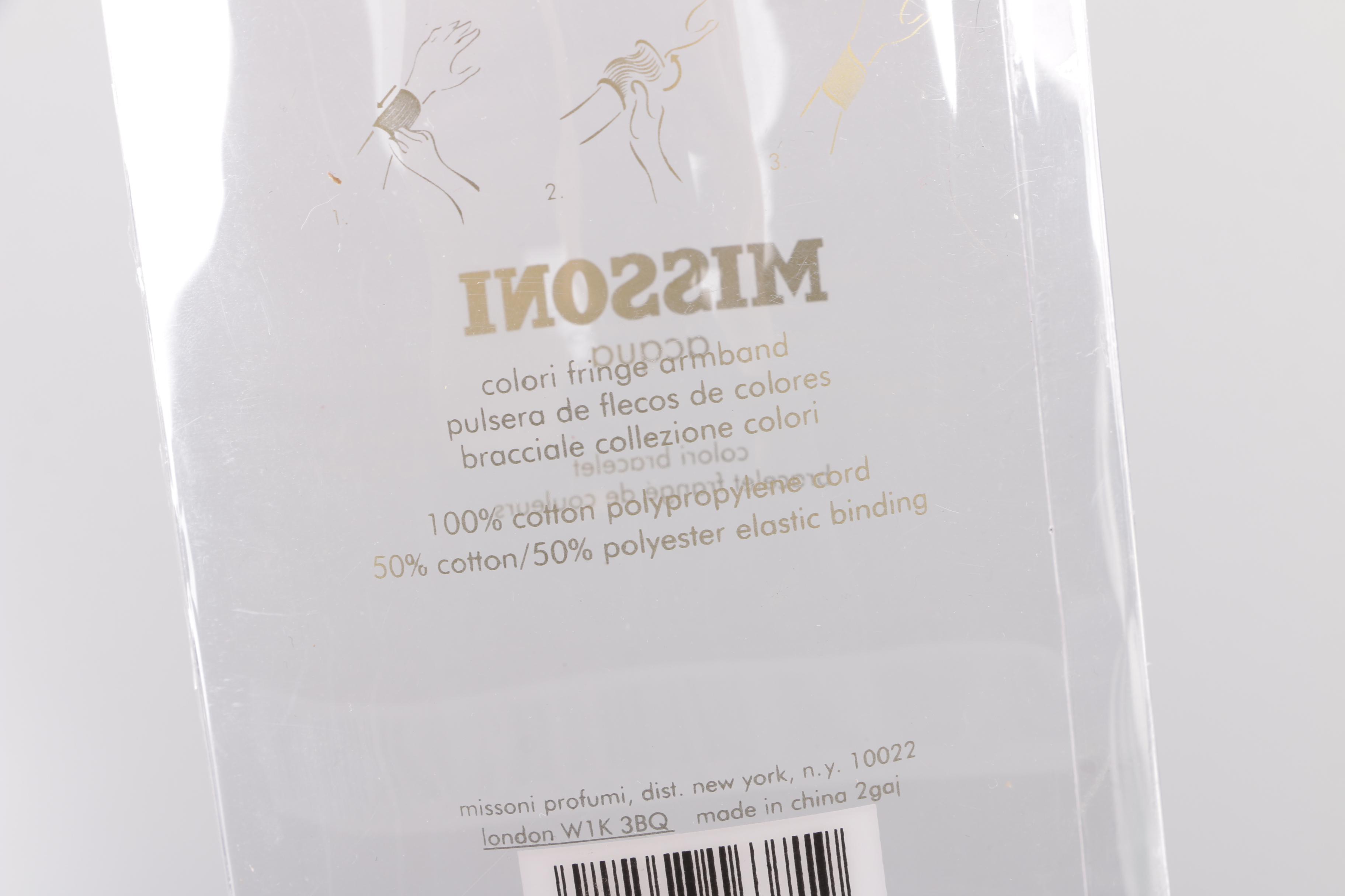 Missoni Aqua and Orange Multicolor Arm Band Bracelet in Box