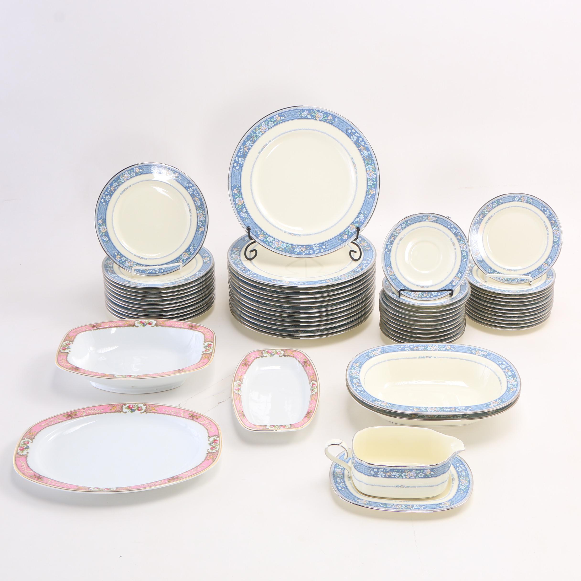 Noritake "Randolph" Dinnerware and Thun "Dubarry" Serving Dishes