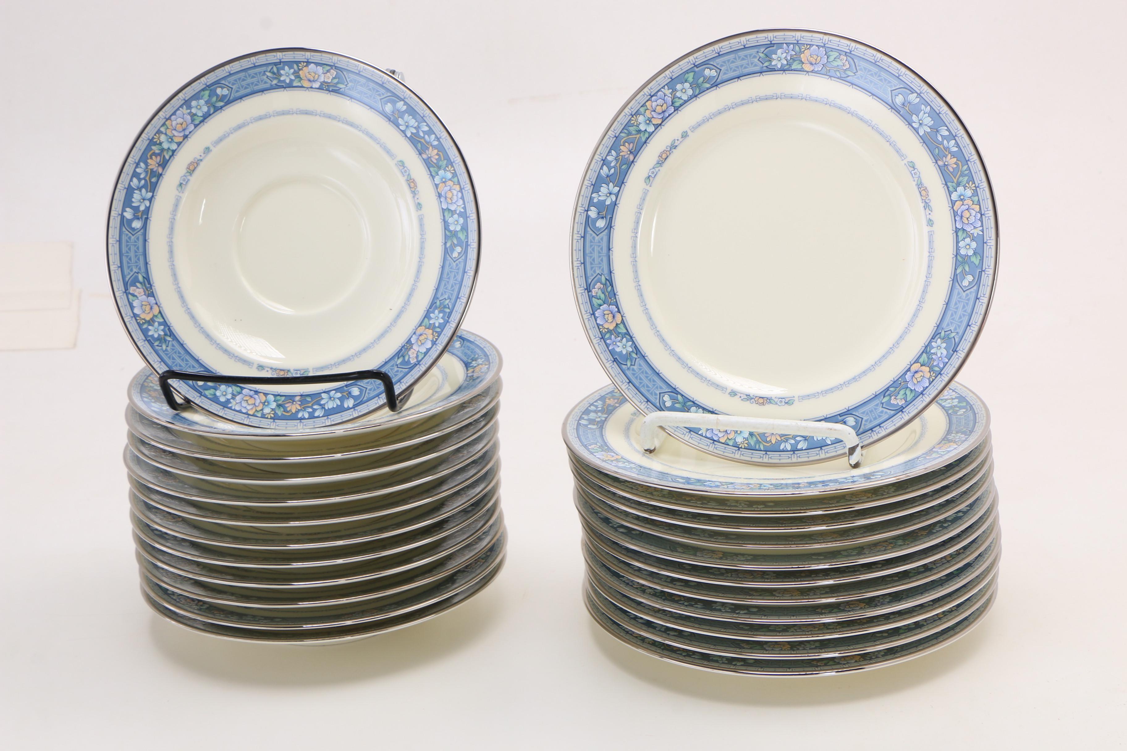 Noritake "Randolph" Dinnerware and Thun "Dubarry" Serving Dishes