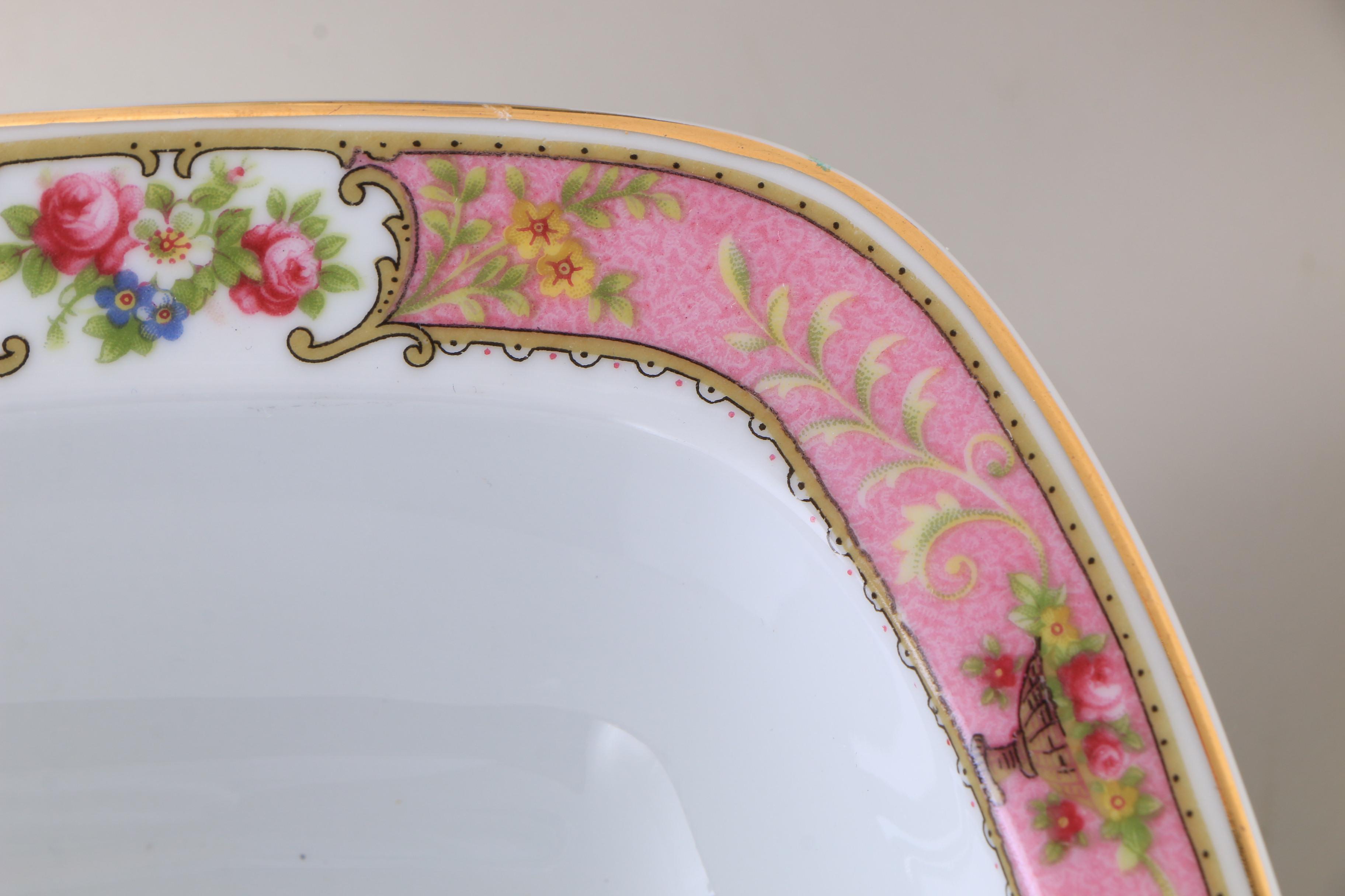 Noritake "Randolph" Dinnerware and Thun "Dubarry" Serving Dishes