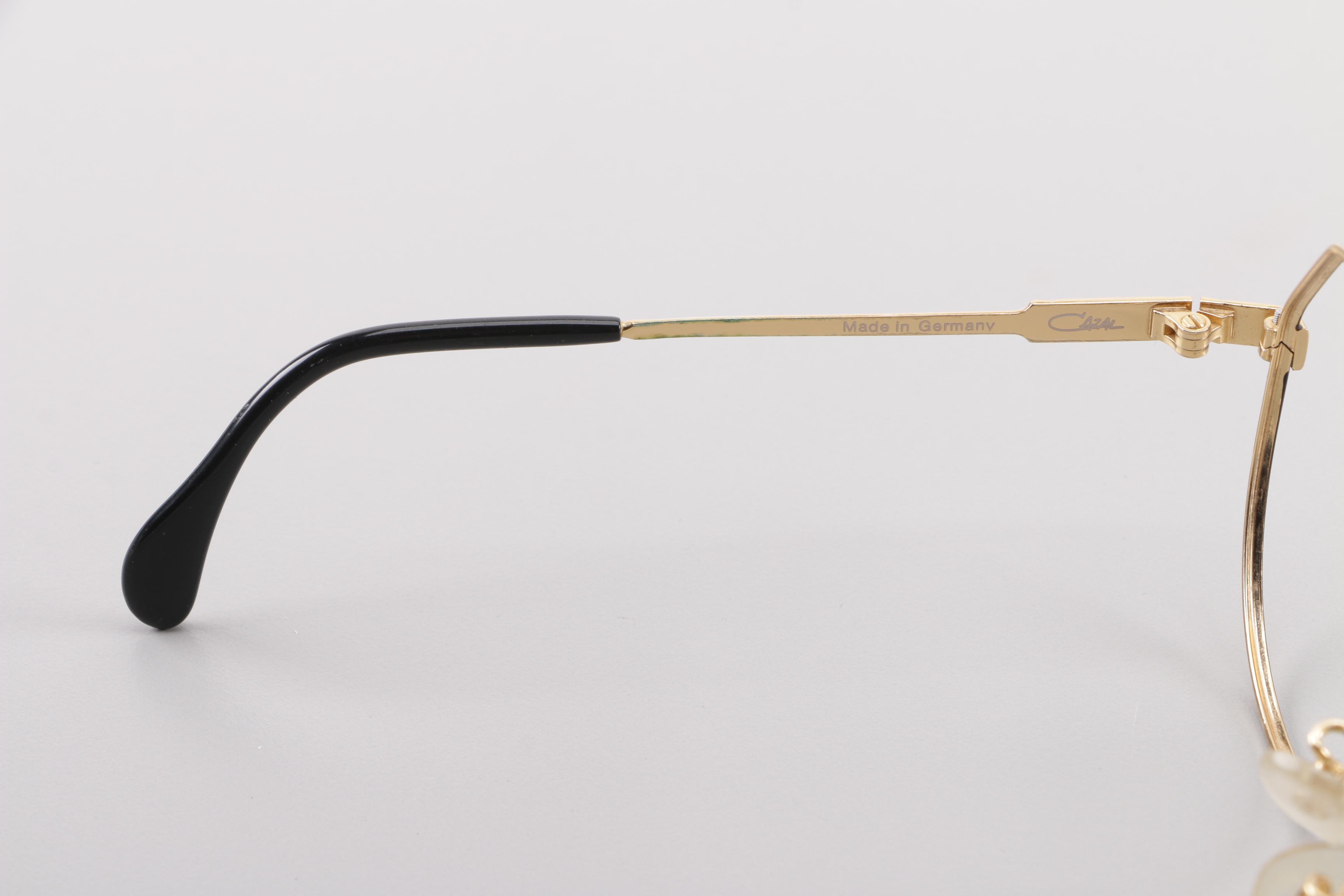 1980s Vintage Cazal 954 Gold Tone Flat Top Eyewear Frames, Made in Germany