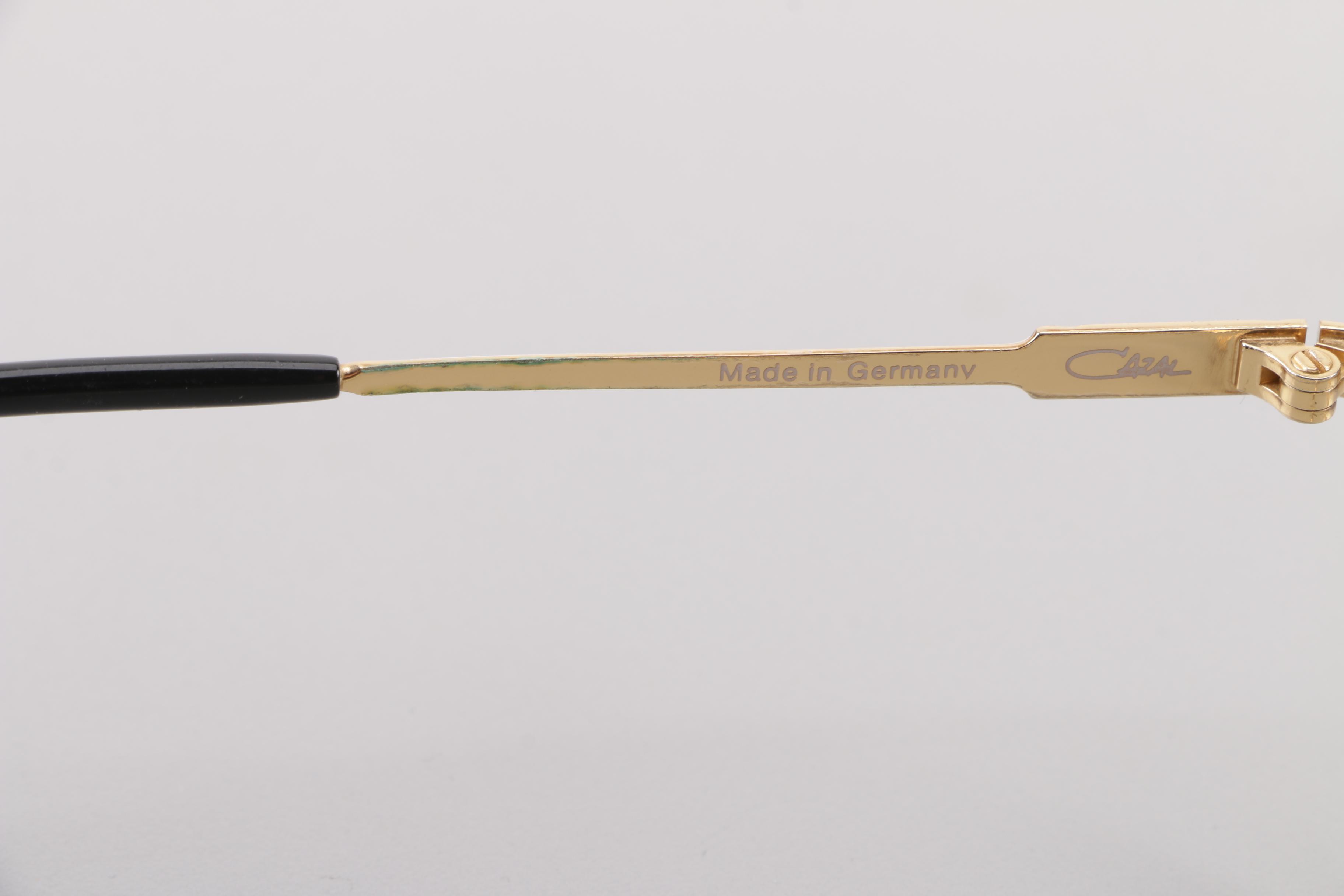 1980s Vintage Cazal 954 Gold Tone Flat Top Eyewear Frames, Made in Germany