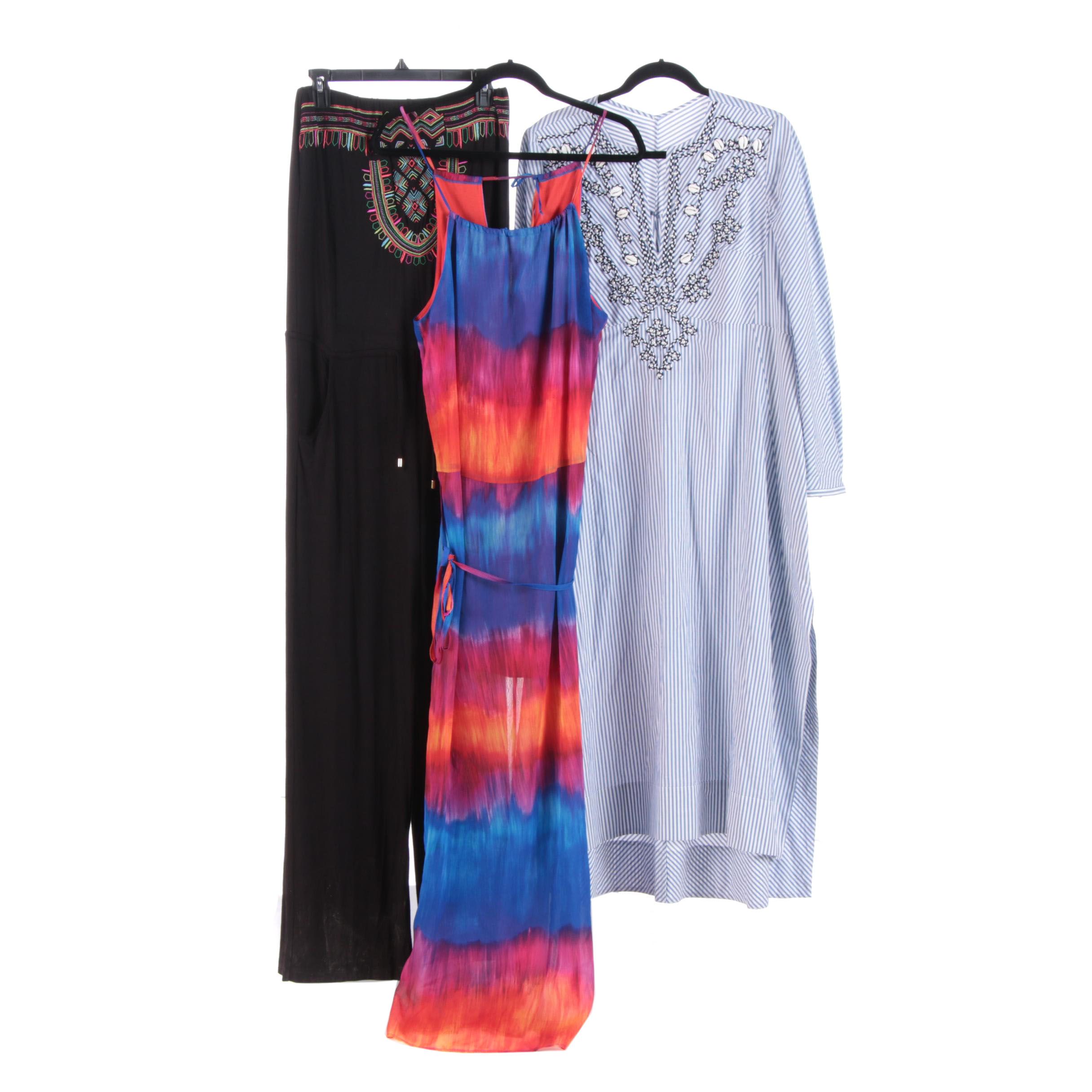Tory Burch Kaftan, Becca by Rebecca Virtue Maxi Dress and La Blanca Jumpsuit