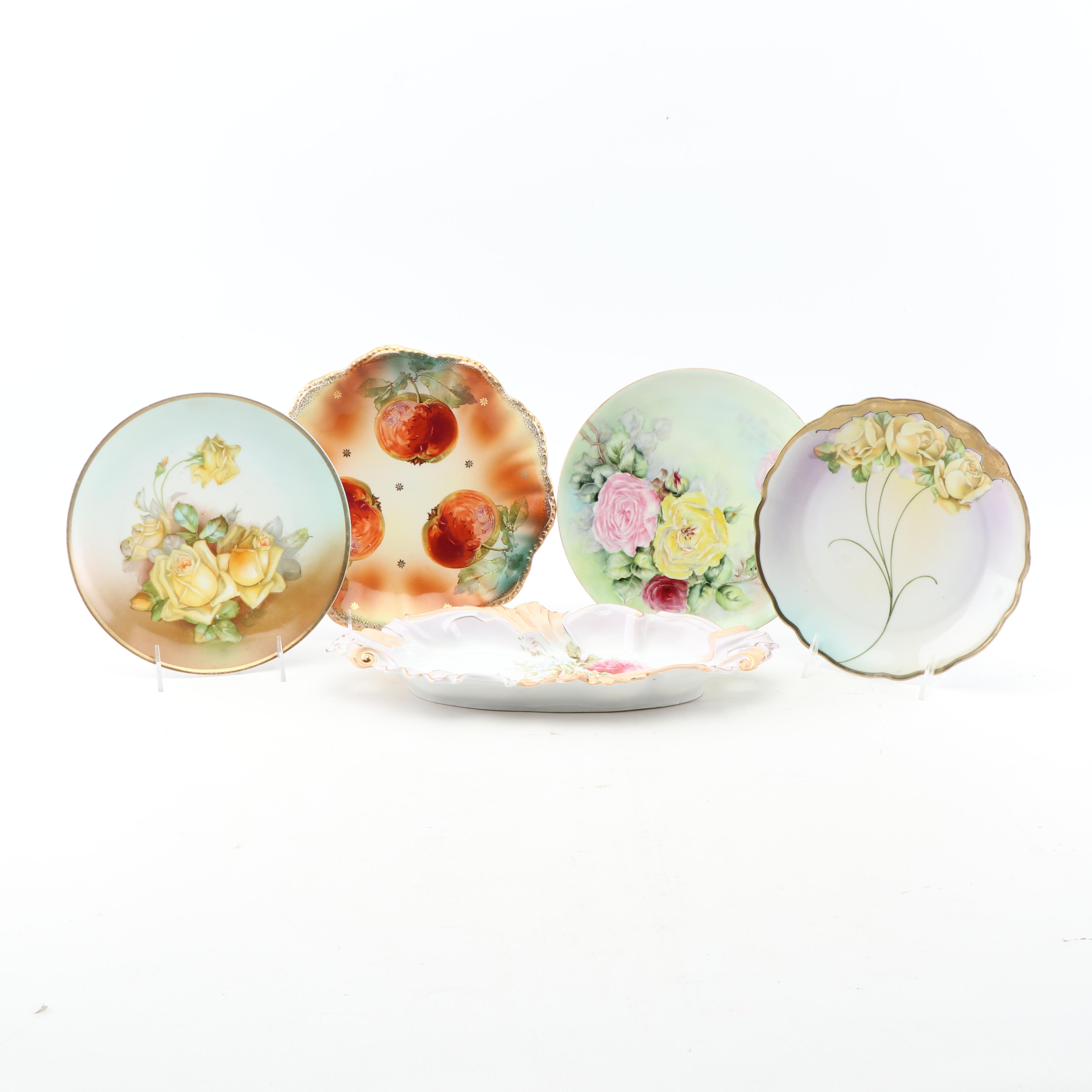 Vintage Floral Porcelain Dinnerware featuring Haviland