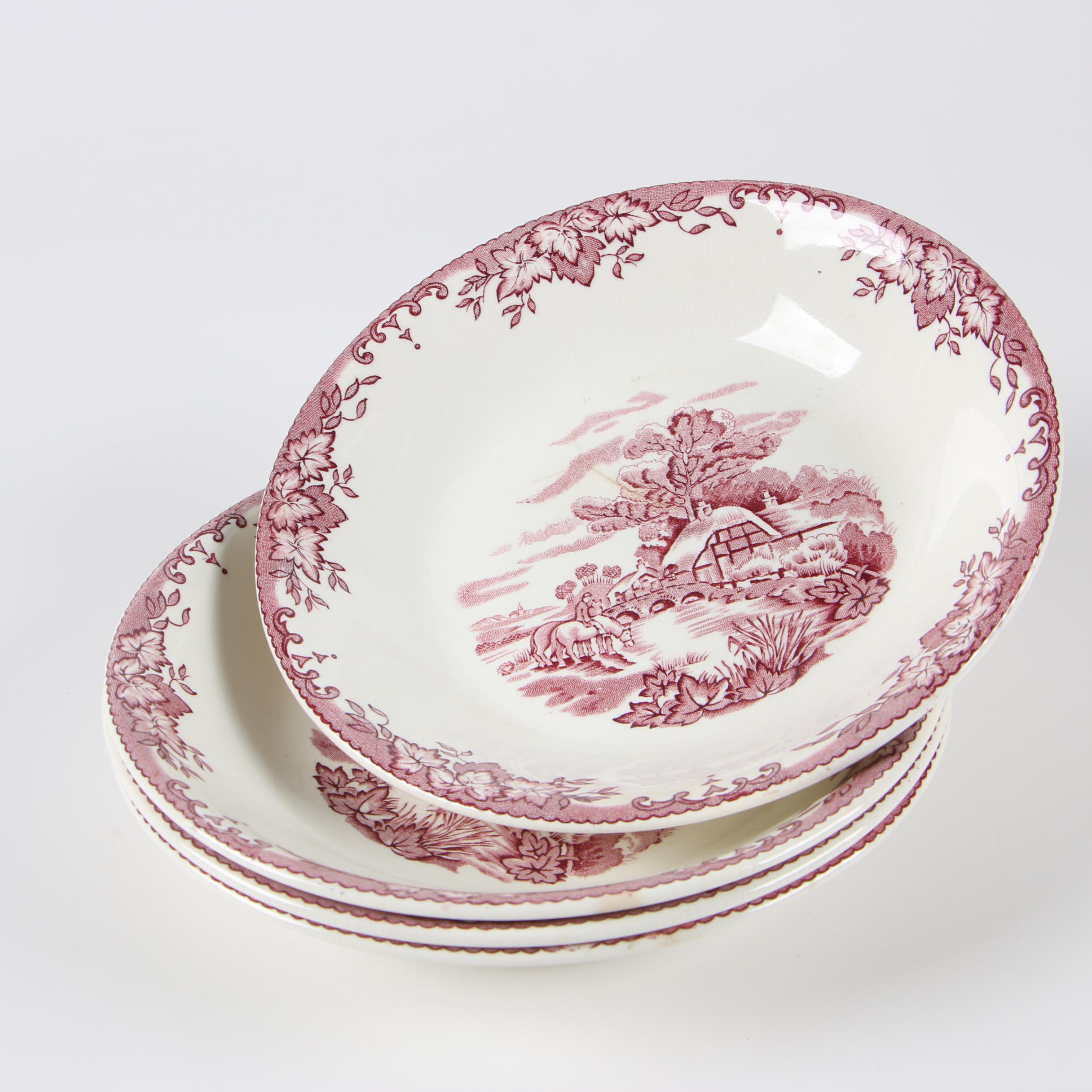 Crown Clarence "Byron" Transfer Printed Earthenware Dinnerware