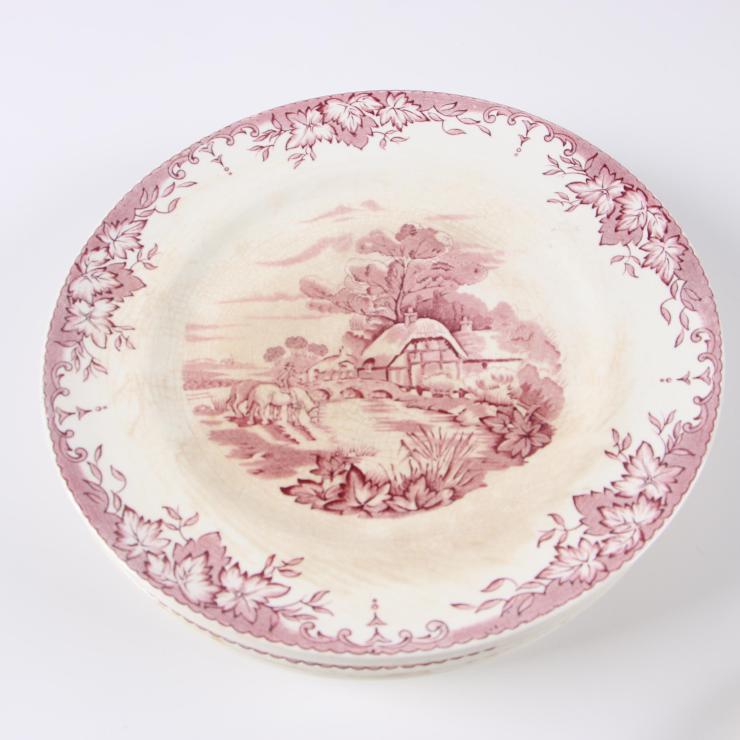 Crown Clarence "Byron" Transfer Printed Earthenware Dinnerware