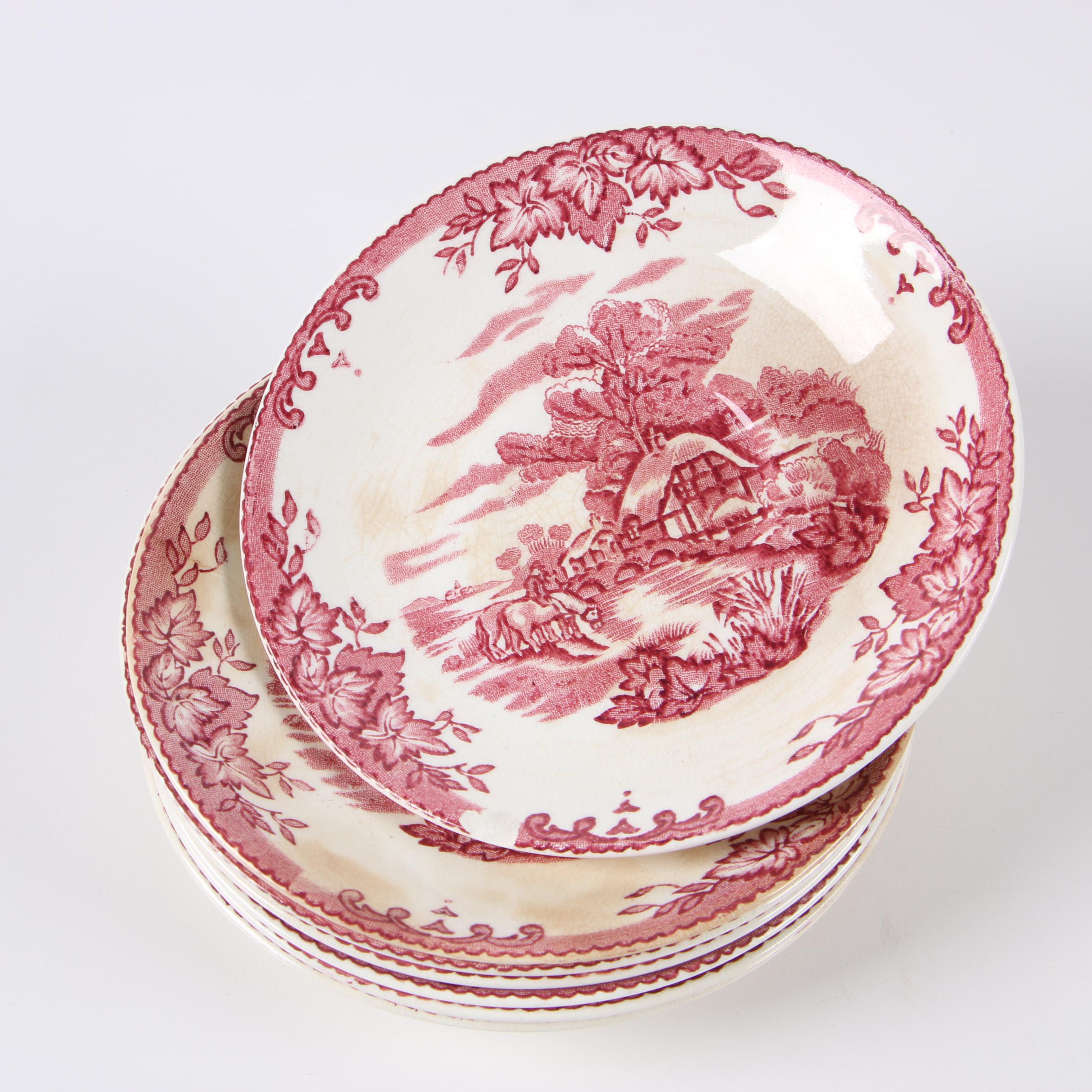 Crown Clarence "Byron" Transfer Printed Earthenware Dinnerware