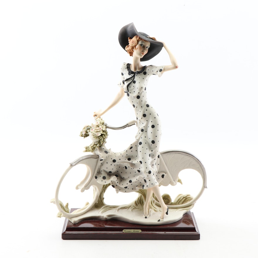 Giuseppe Armani "Bicycle - Spring" Porcelain Figurine