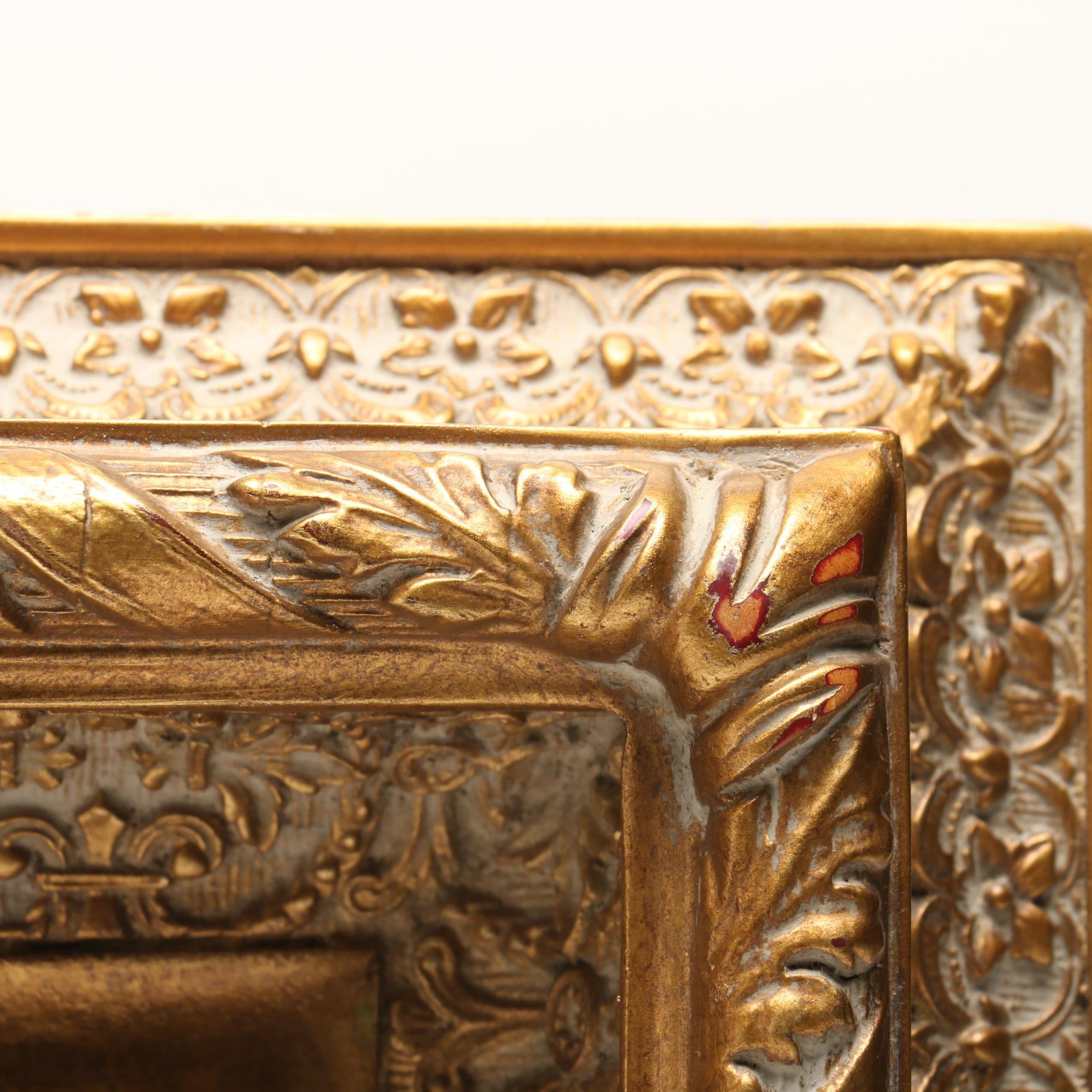 Oil Painting Portrait of Small White Dog