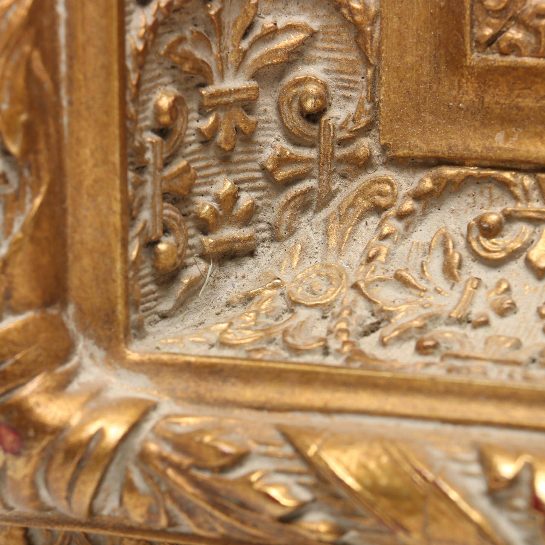 Oil Painting Portrait of Small White Dog