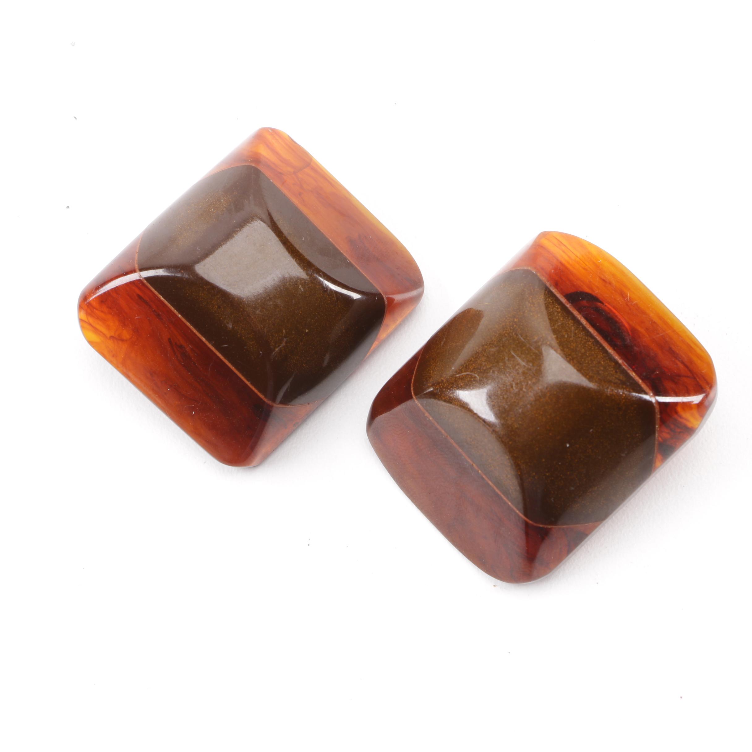 Circa 1960s Large Resin and Bakelite Buttons