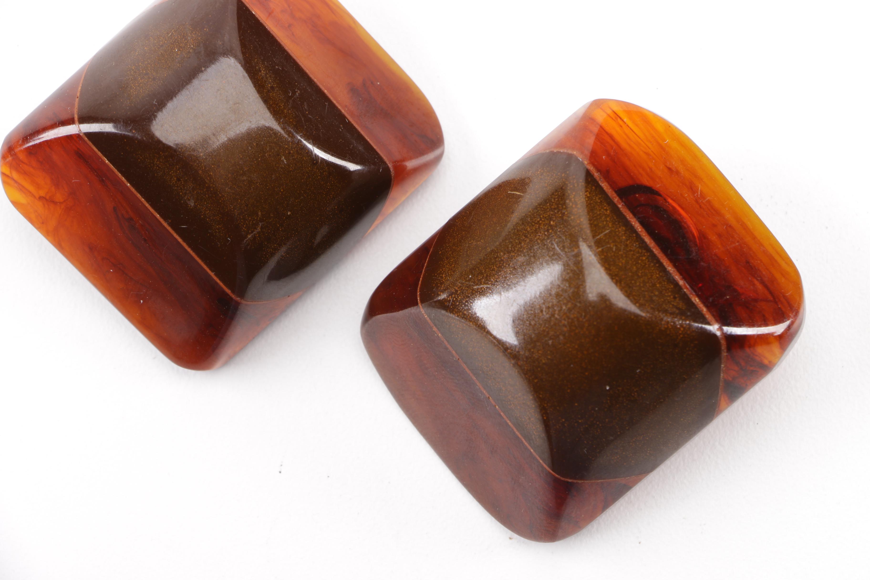 Circa 1960s Large Resin and Bakelite Buttons
