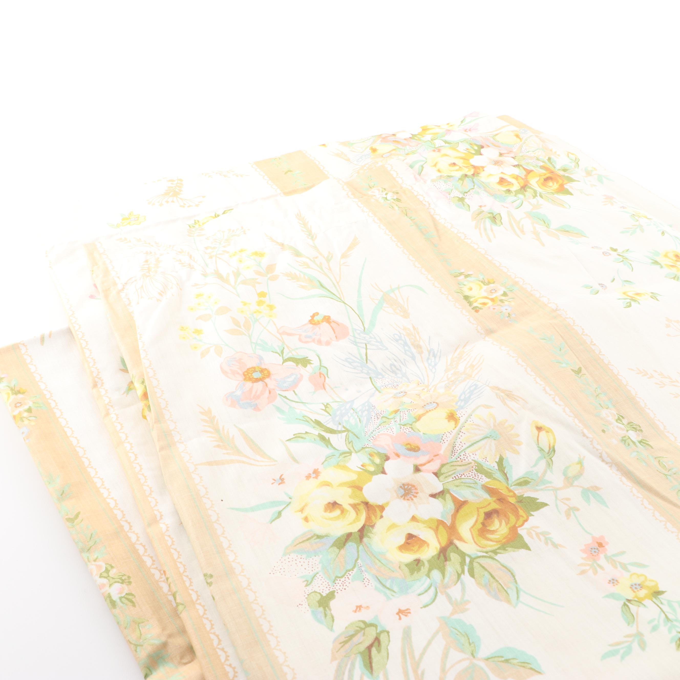 Beau Ideal Bedding Collection Including Twin Bedspreads and Drapery Panels