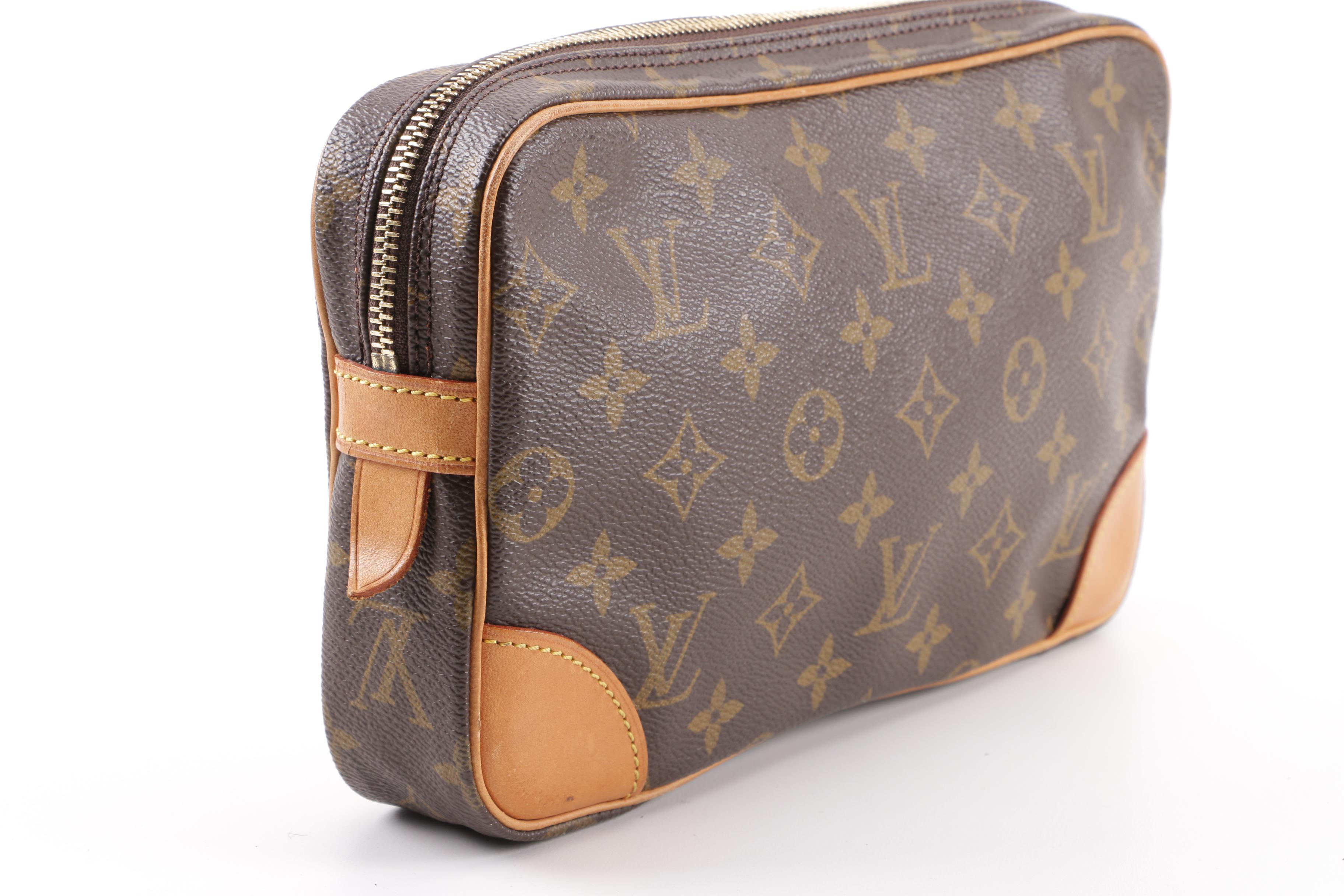 1991 Vintage Louis Vuitton Paris Marly Dragonne Monogram Canvas Wristlet