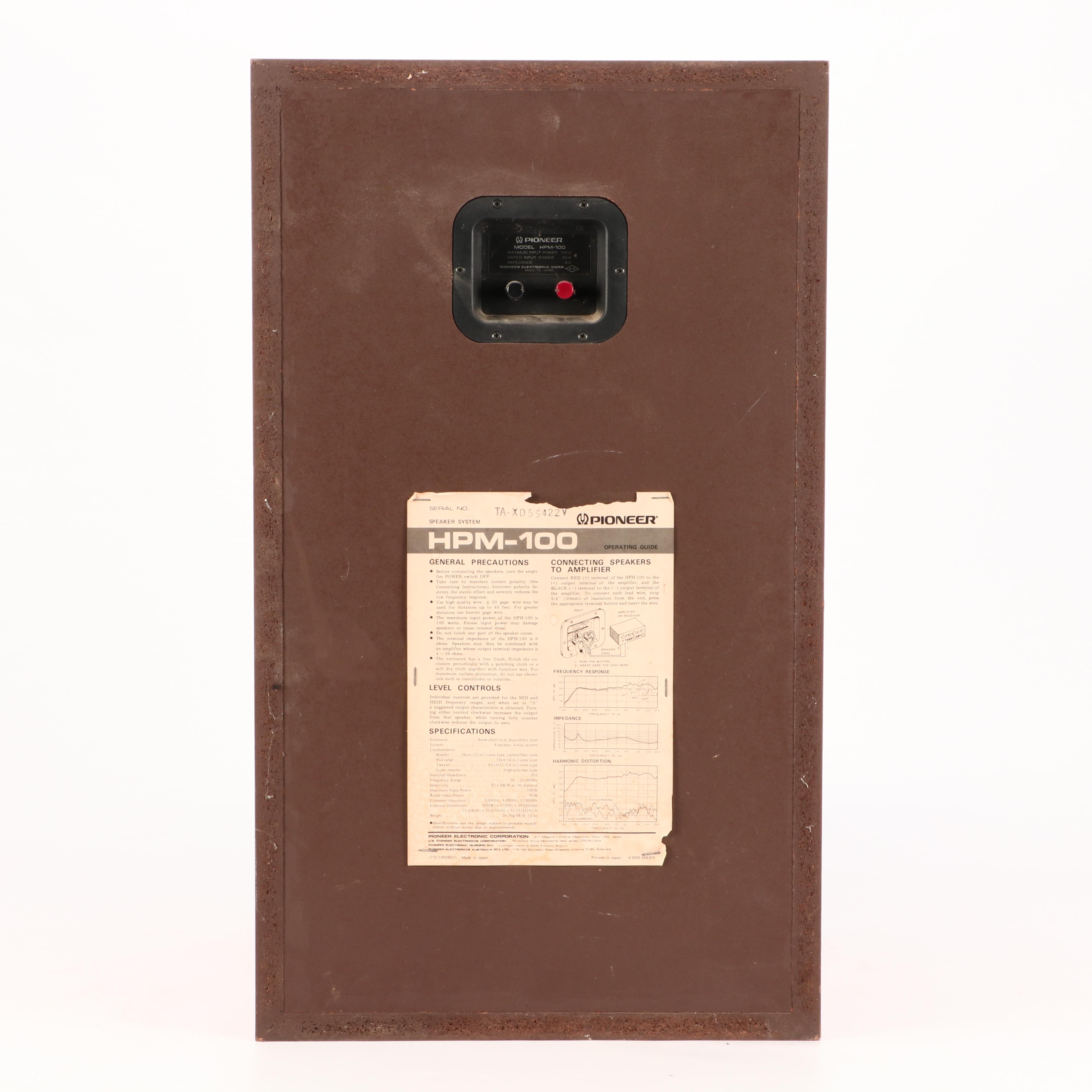 Pioneer HPM-100 Speakers