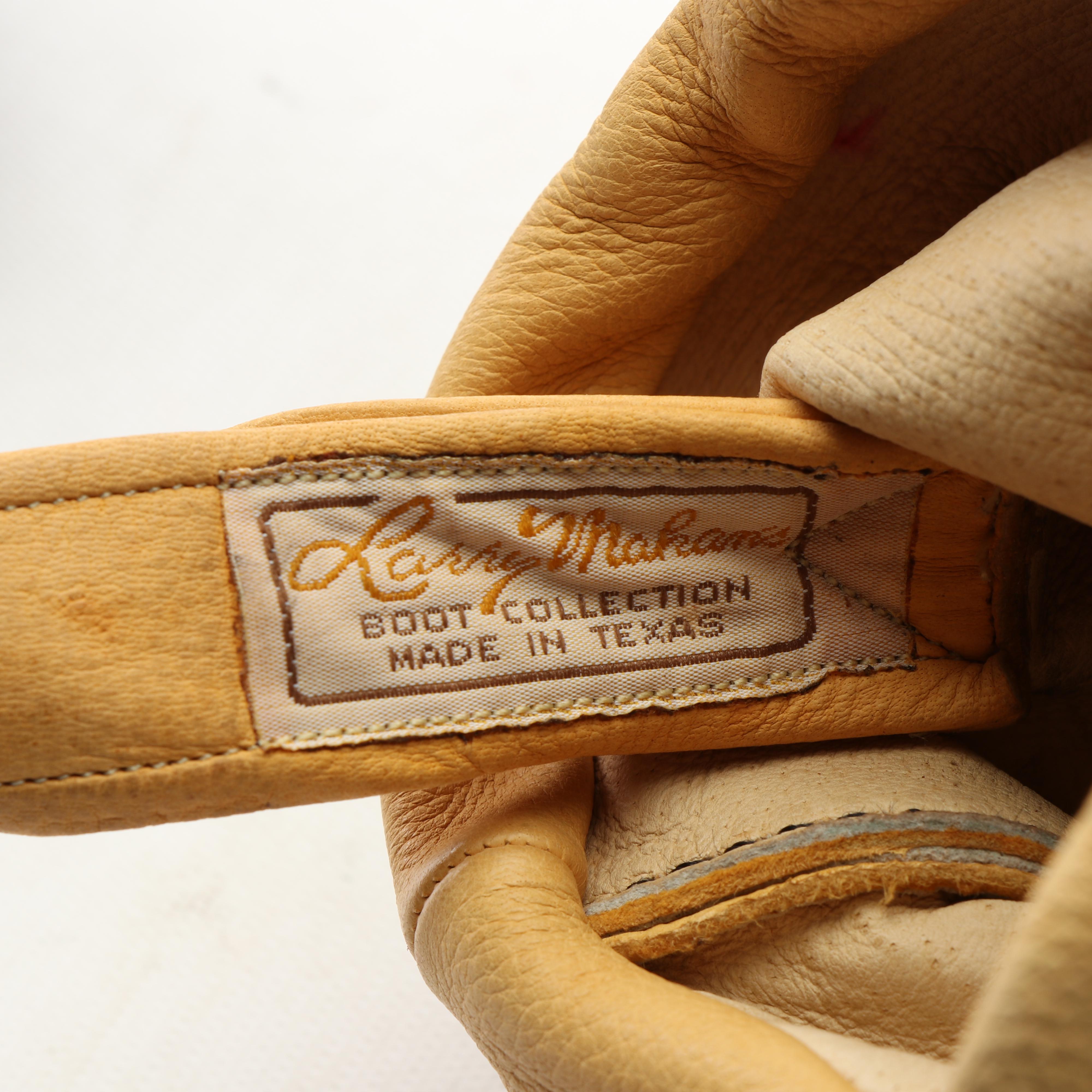 Larry Mahan's Yellow Leather Over-the-Knee Western Boots