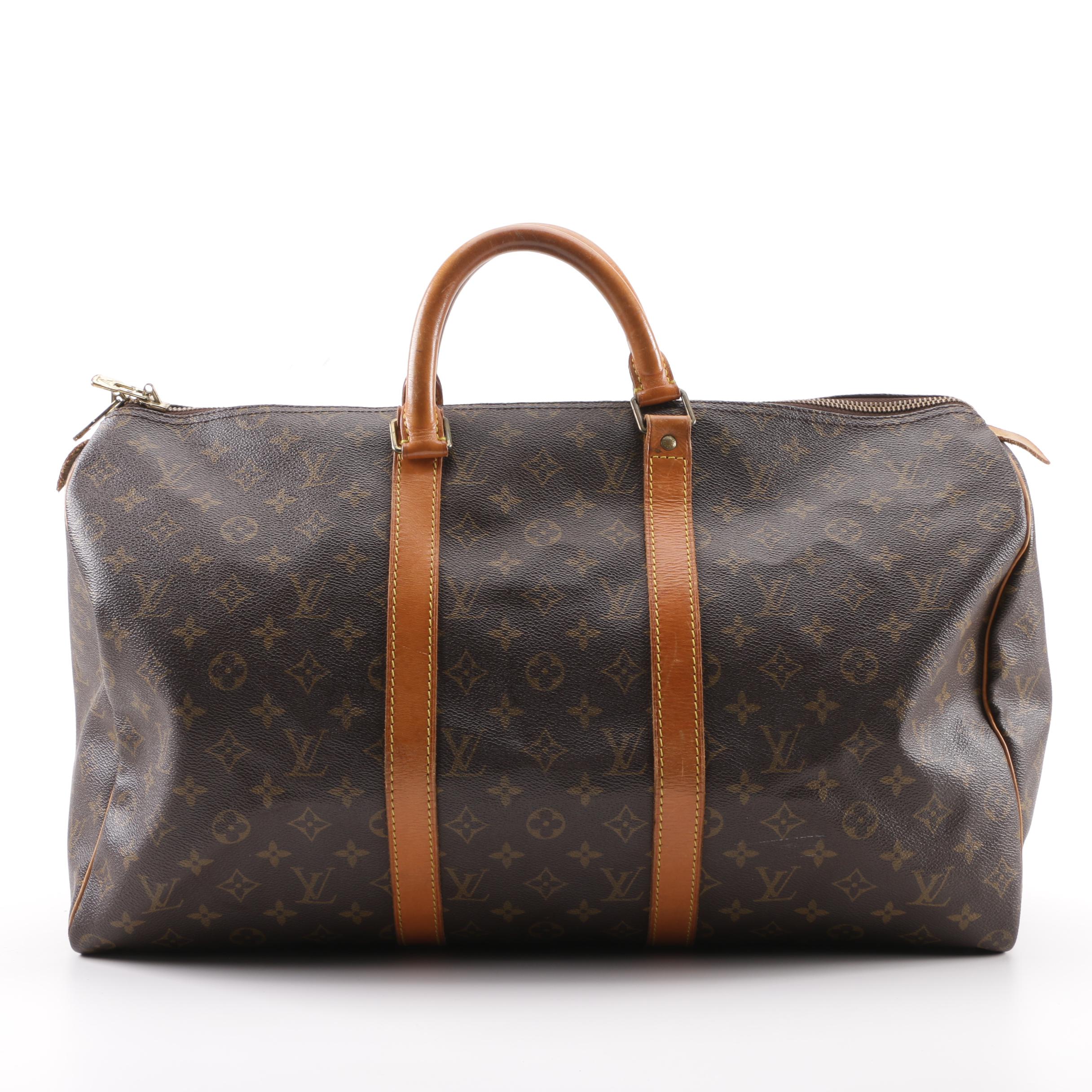 1988 Vintage Louis Vuitton Paris Monogram Canvas Keepall Bag