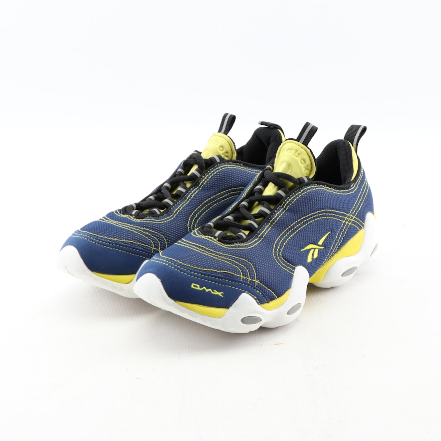 Men's Reebok Blue and Yellow Fusion DMX Lite Athletic Shoes