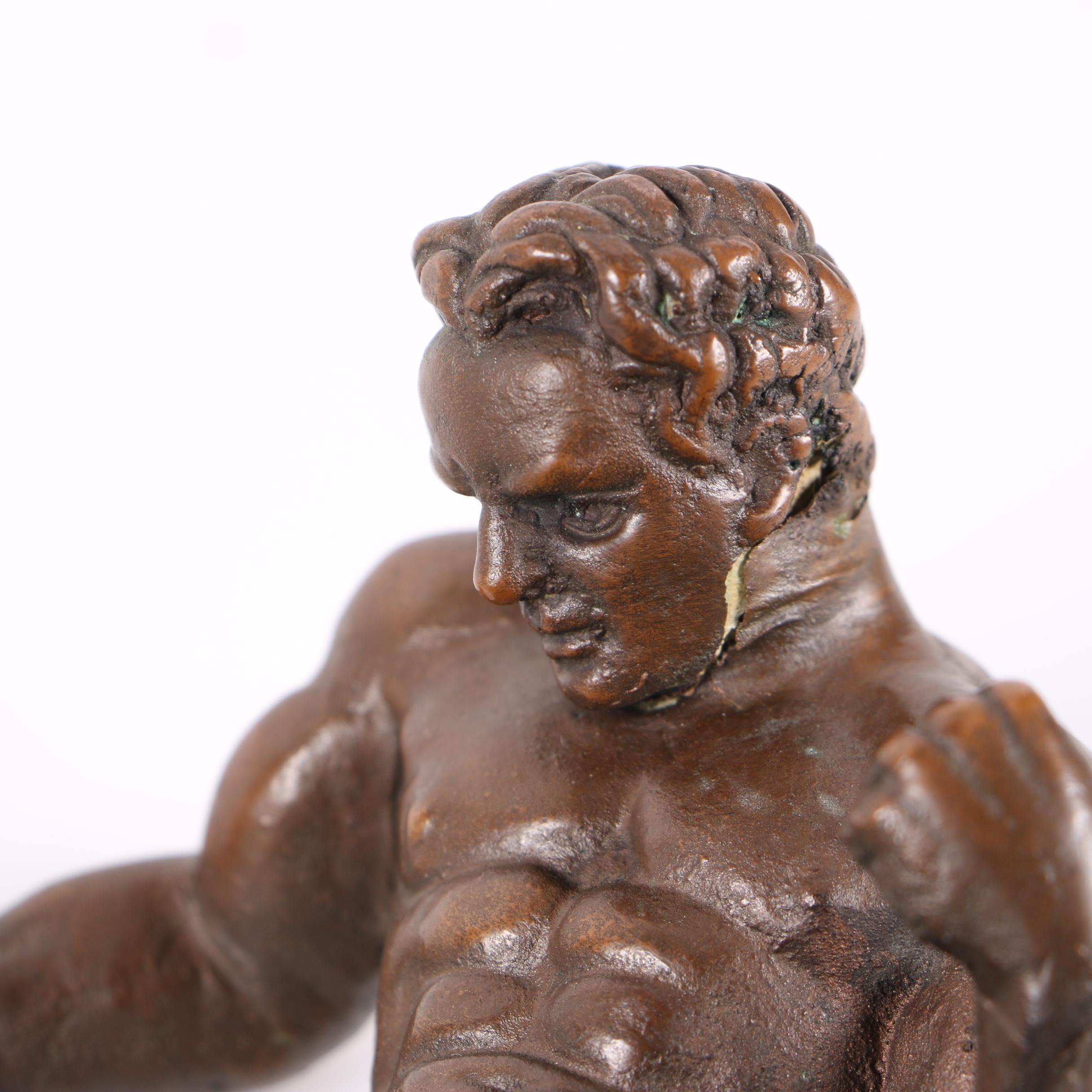 Kathodian Bronze Works "Gladiator" Bronze Clad Bookends, circa 1916