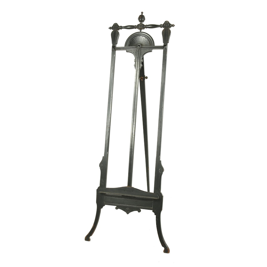 Victorian Painted Wood Easel, Early 19th Century