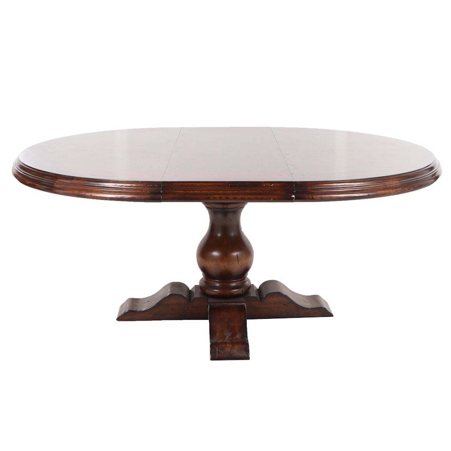 Walnut Pedestal Dining Table, Dated 2013