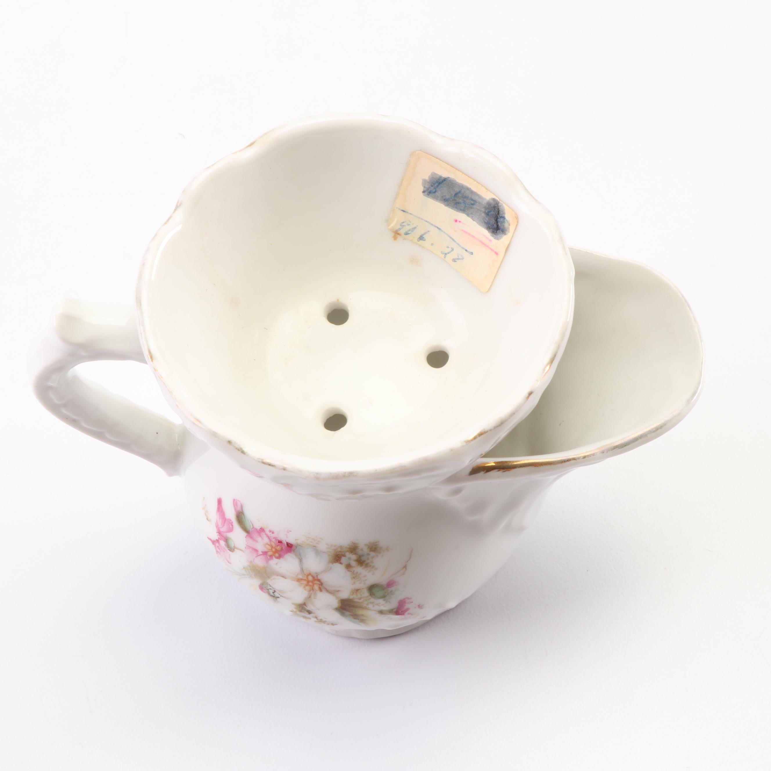 Vintage Porcelain Mustache and Shaving Mugs