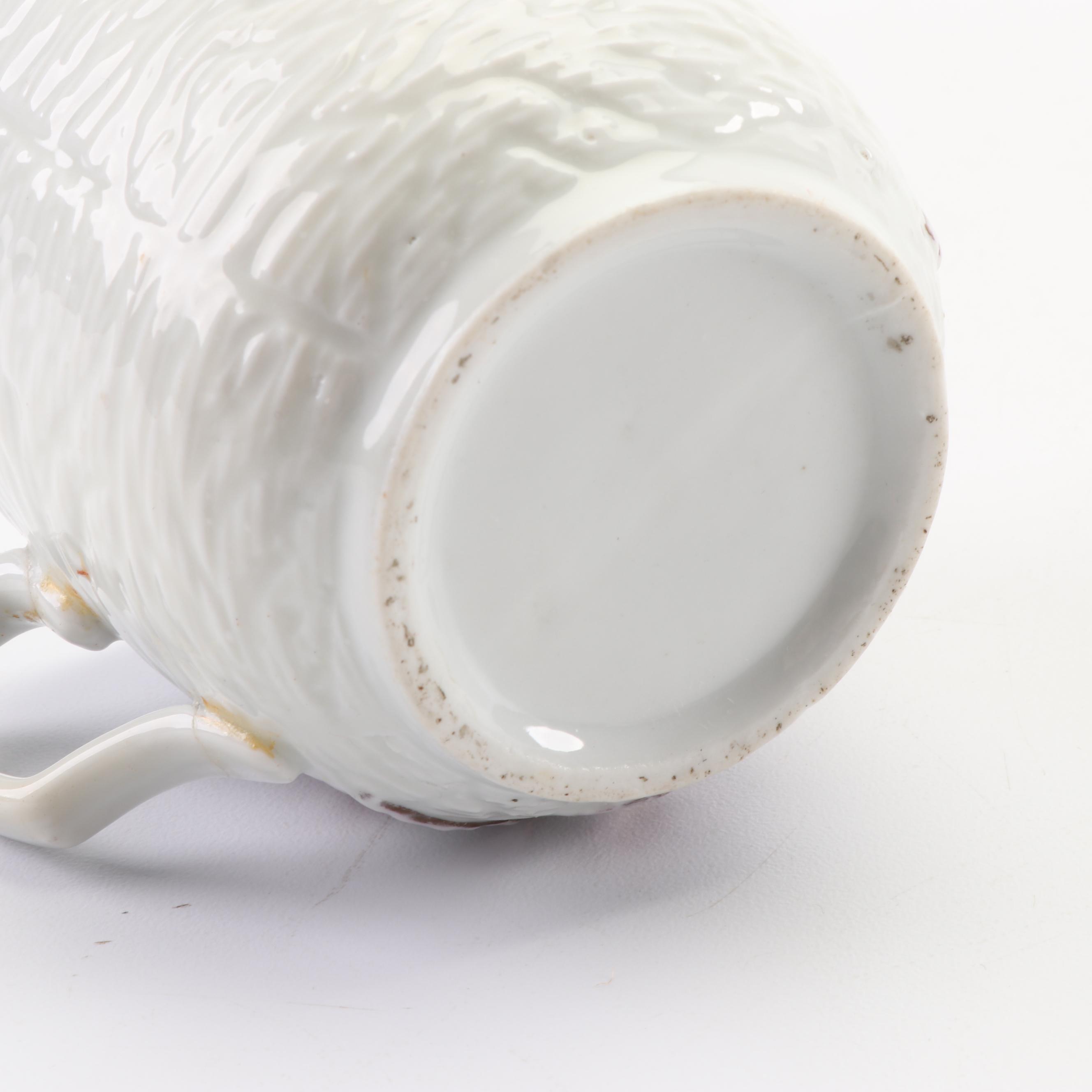 Vintage Porcelain Mustache and Shaving Mugs