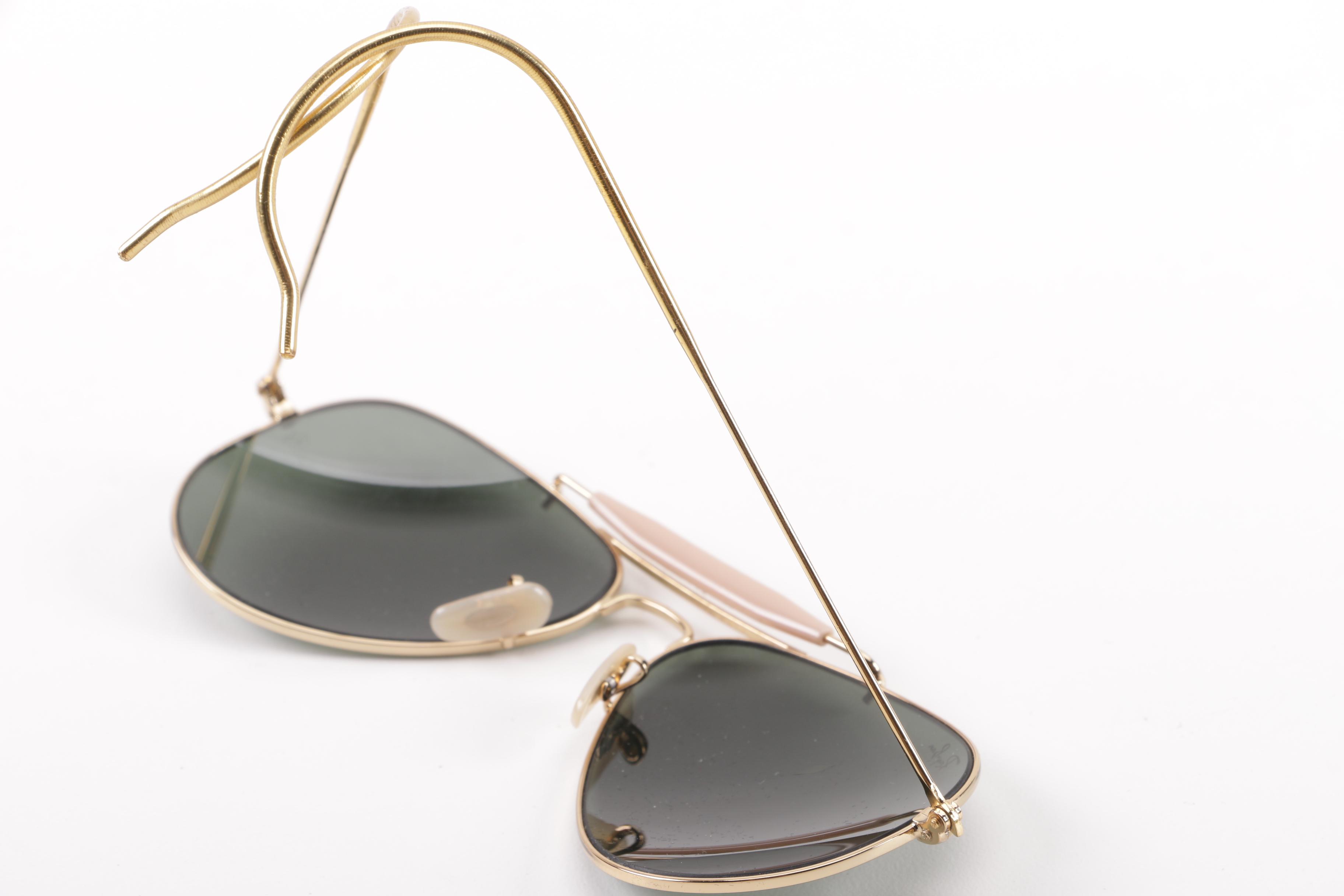 Ray-Ban Outdoorsman Aviator Sunglasses and Brown Case