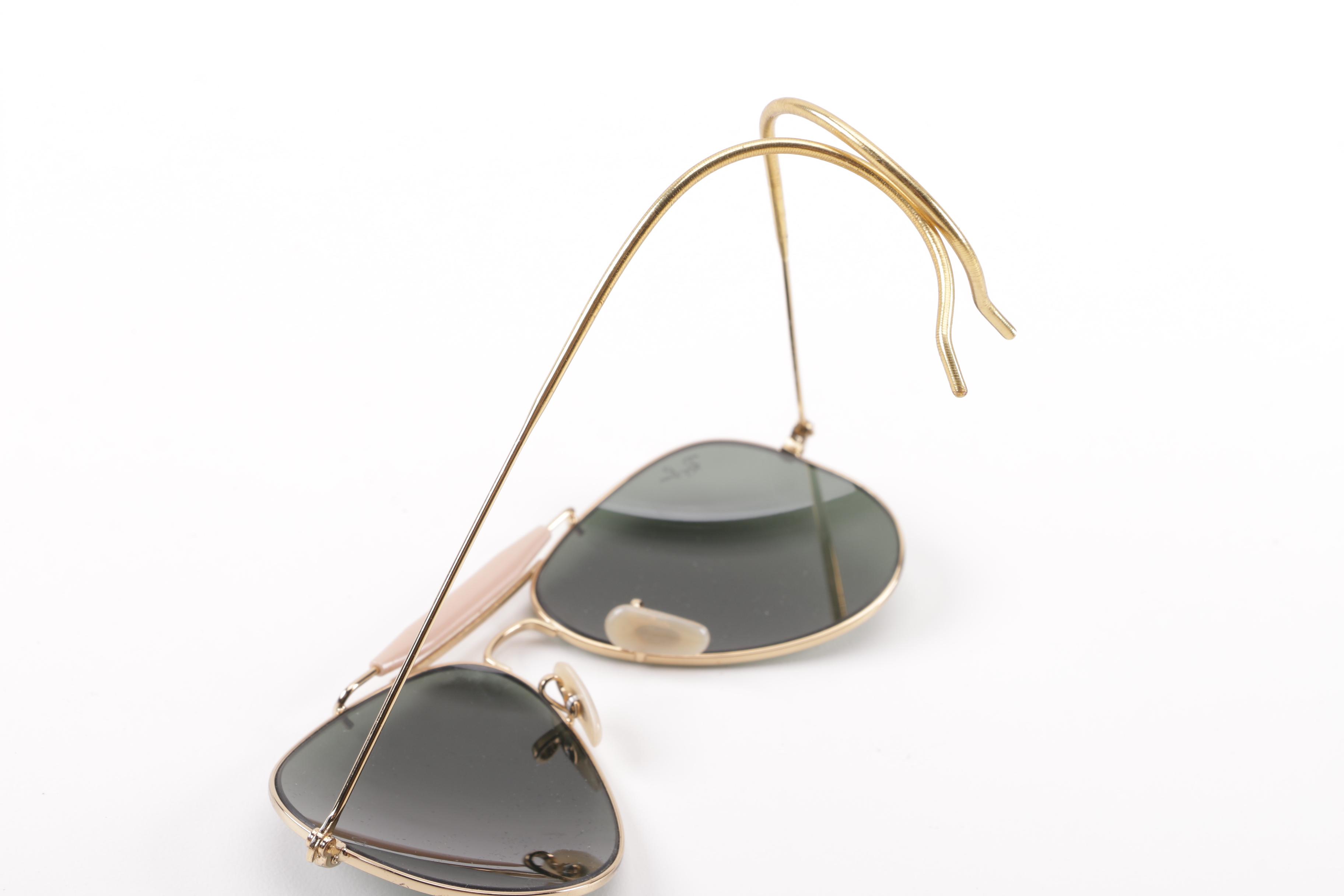 Ray-Ban Outdoorsman Aviator Sunglasses and Brown Case