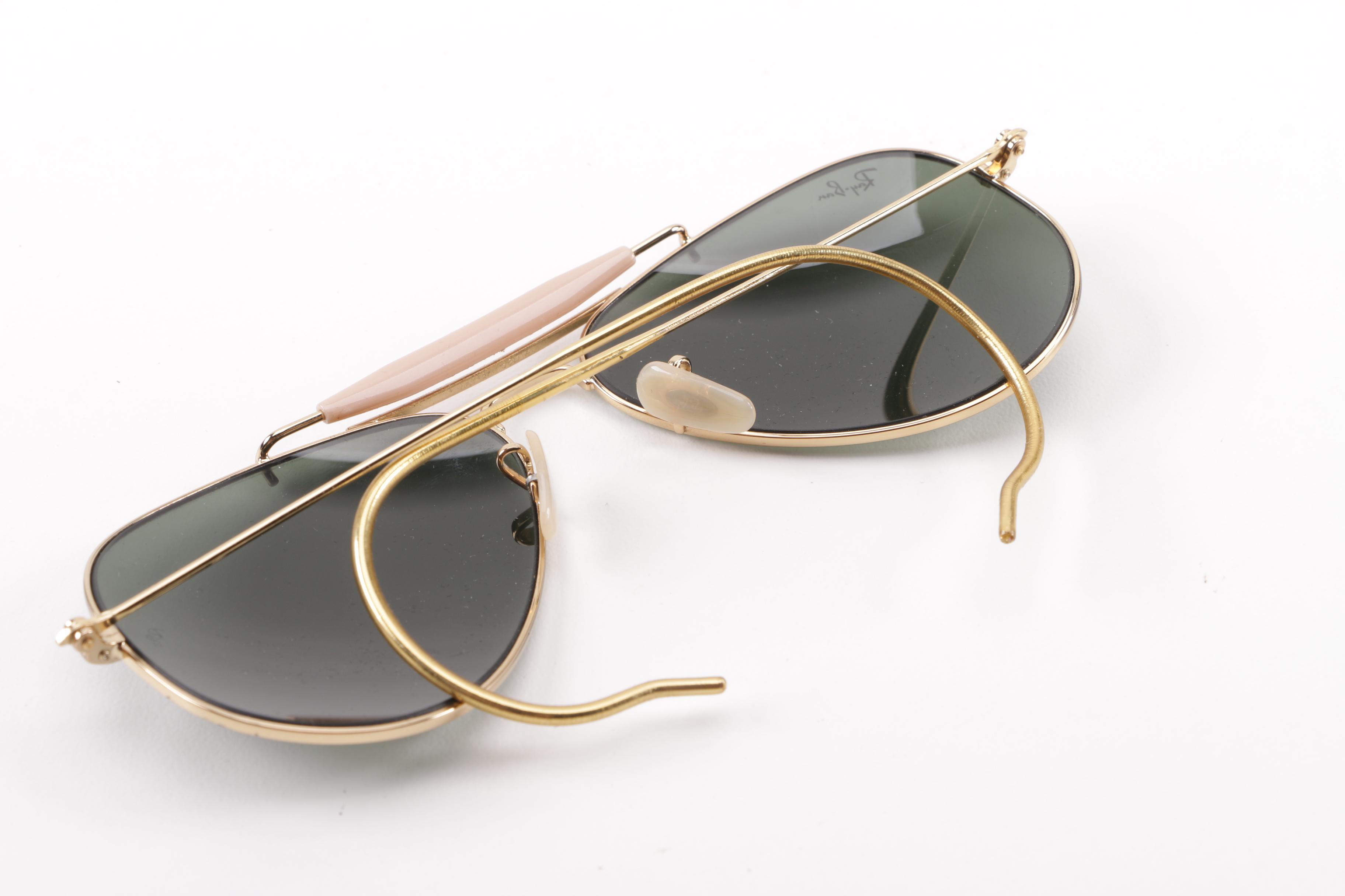 Ray-Ban Outdoorsman Aviator Sunglasses and Brown Case