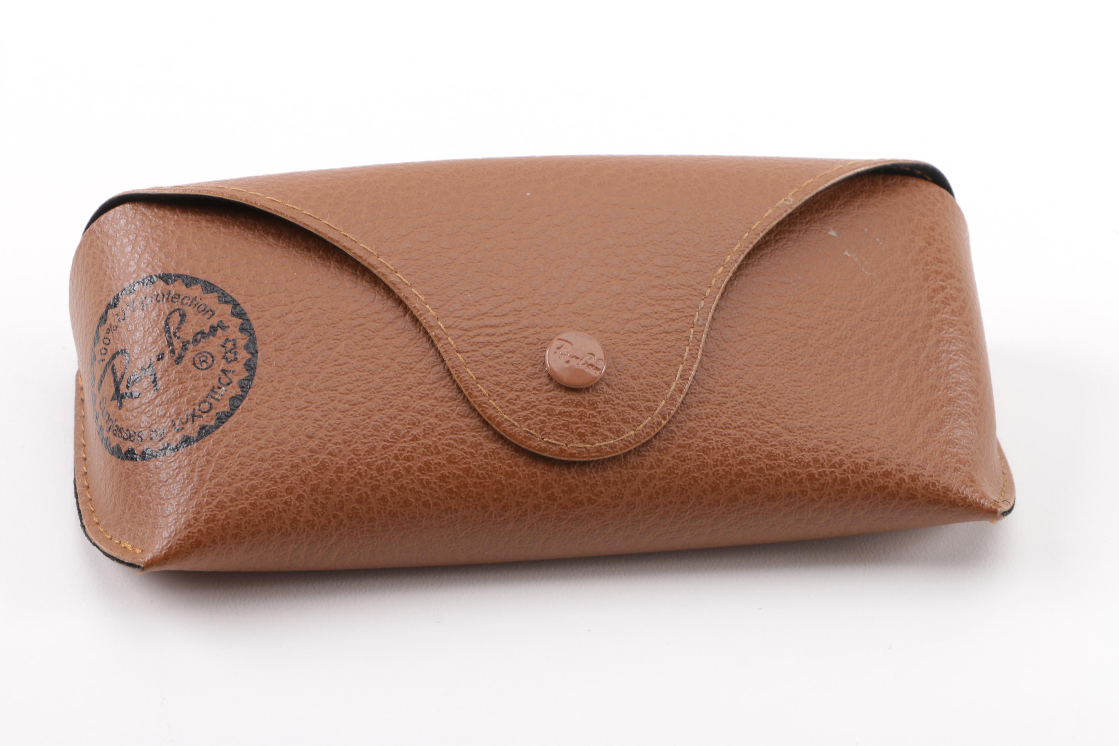 Ray-Ban Outdoorsman Aviator Sunglasses and Brown Case