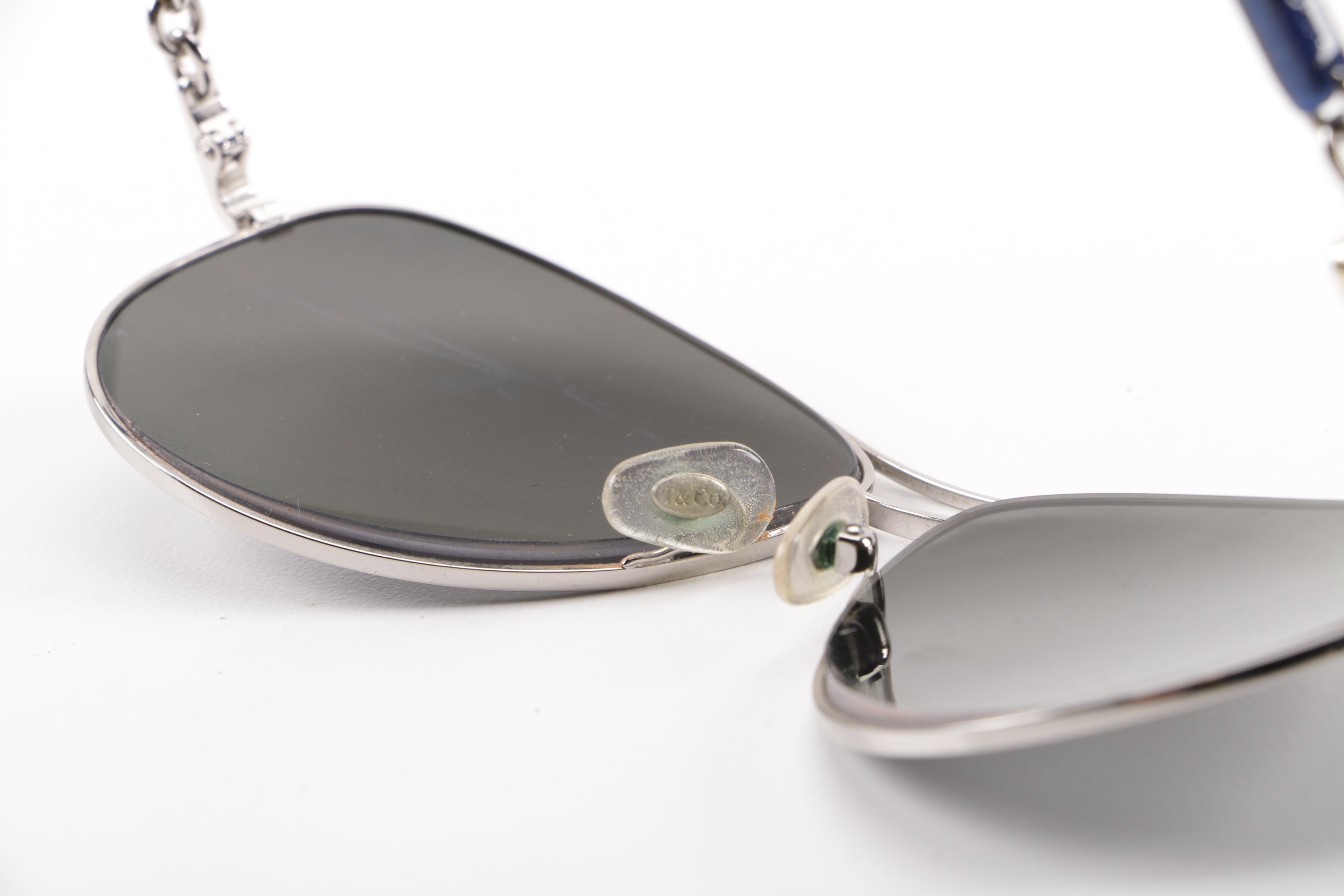 Women's Tiffany & Co. Aviator Arc Lock Polarized Prescription Sunglasses