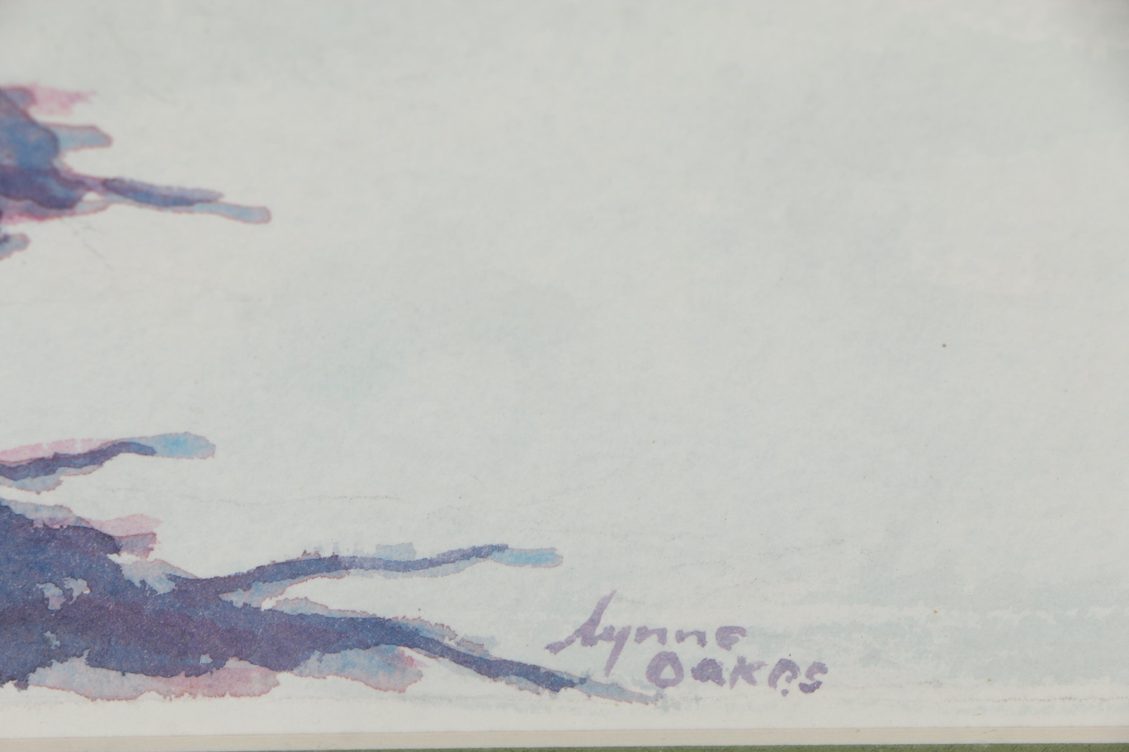 Lynne Haussler Oakes Watercolor Painting "The Tea House"