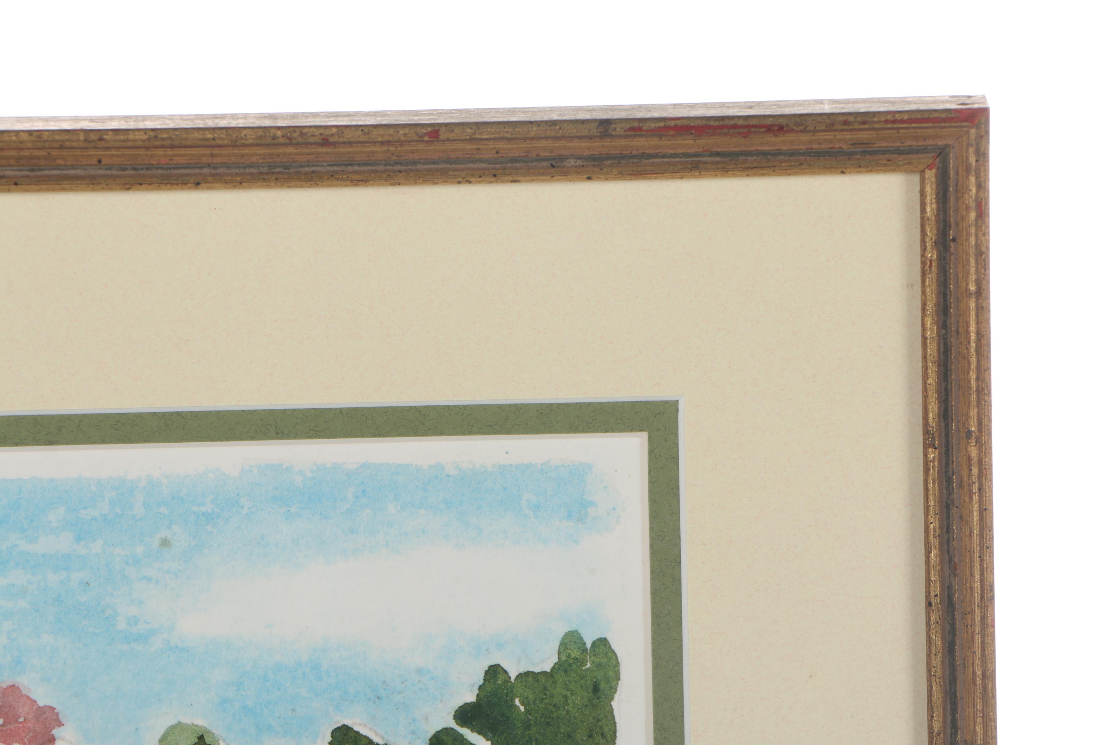 Lynne Haussler Oakes Watercolor Painting "The Tea House"