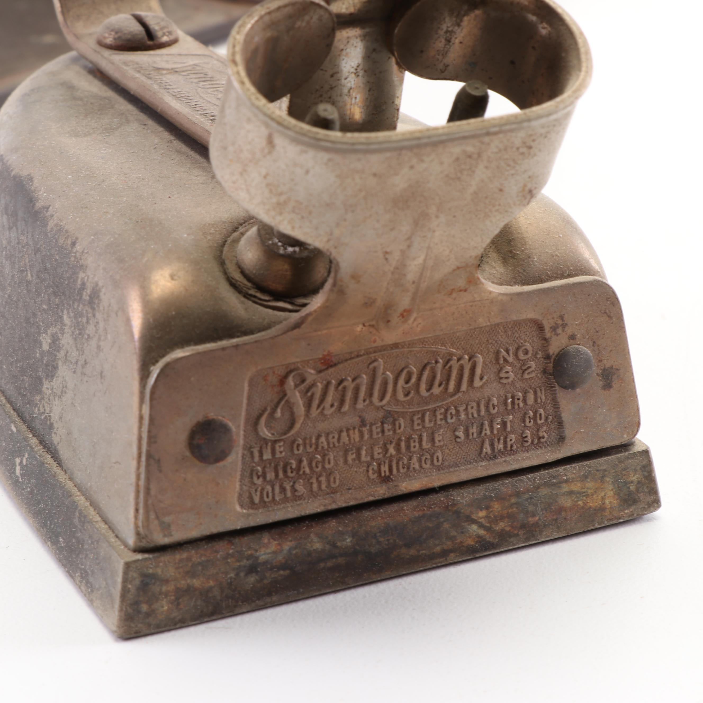 Mrs. Potts Sad Iron and Electric Irons with Stands, 1920-40s