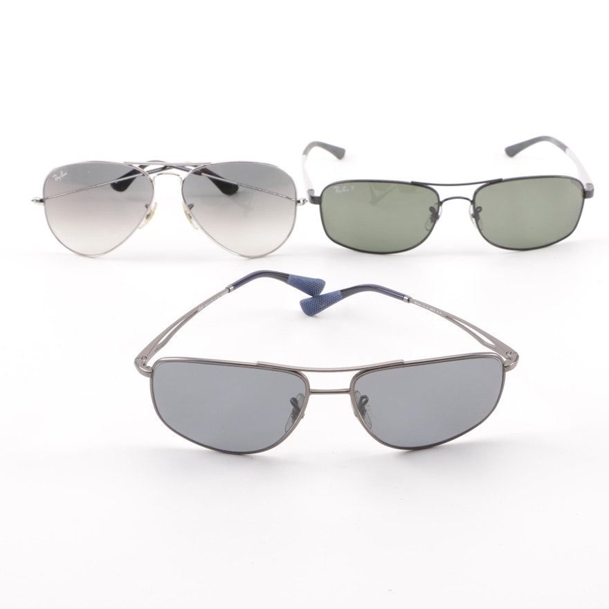 Ray-Ban Aviator and Metal-Framed Sunglasses including Polarized Lenses
