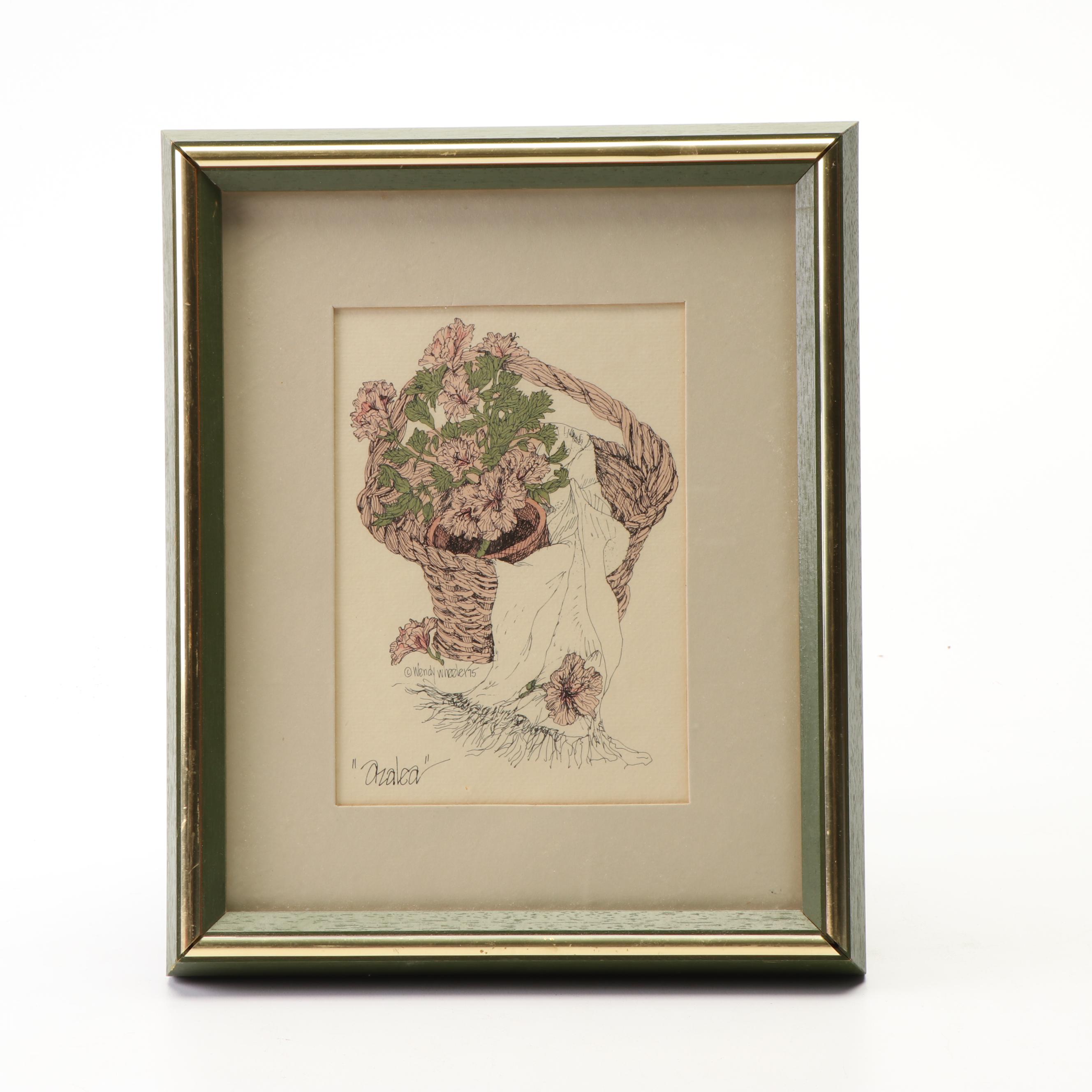 Offset Lithographs after Wendy Wheeler "Azalea" and "Tiger Lily"